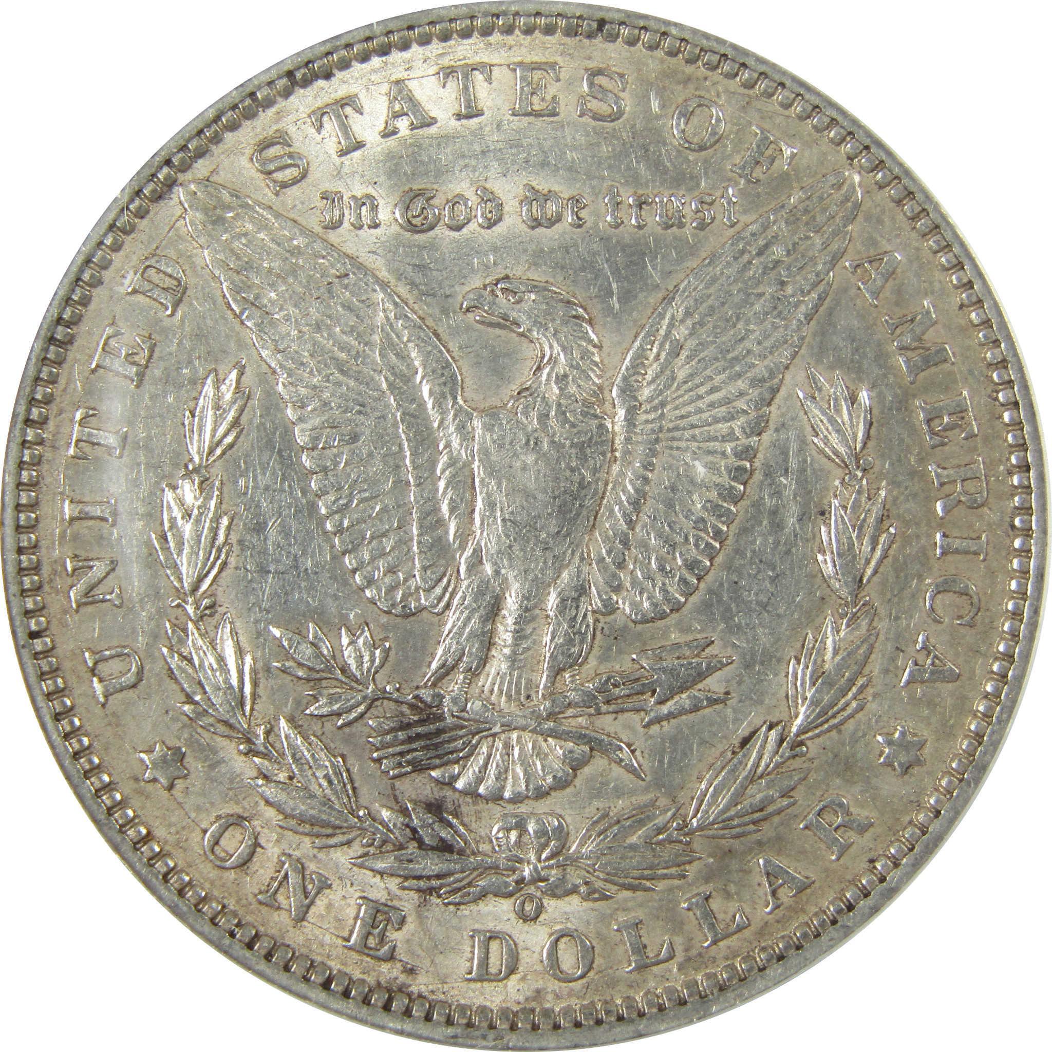 1897 O Morgan Silver Dollar AU 50 ANACS $1 Coin SKU:CP586 - Morgan coin - Morgan silver dollar - Morgan silver dollar for sale - Profile Coins & Collectibles
