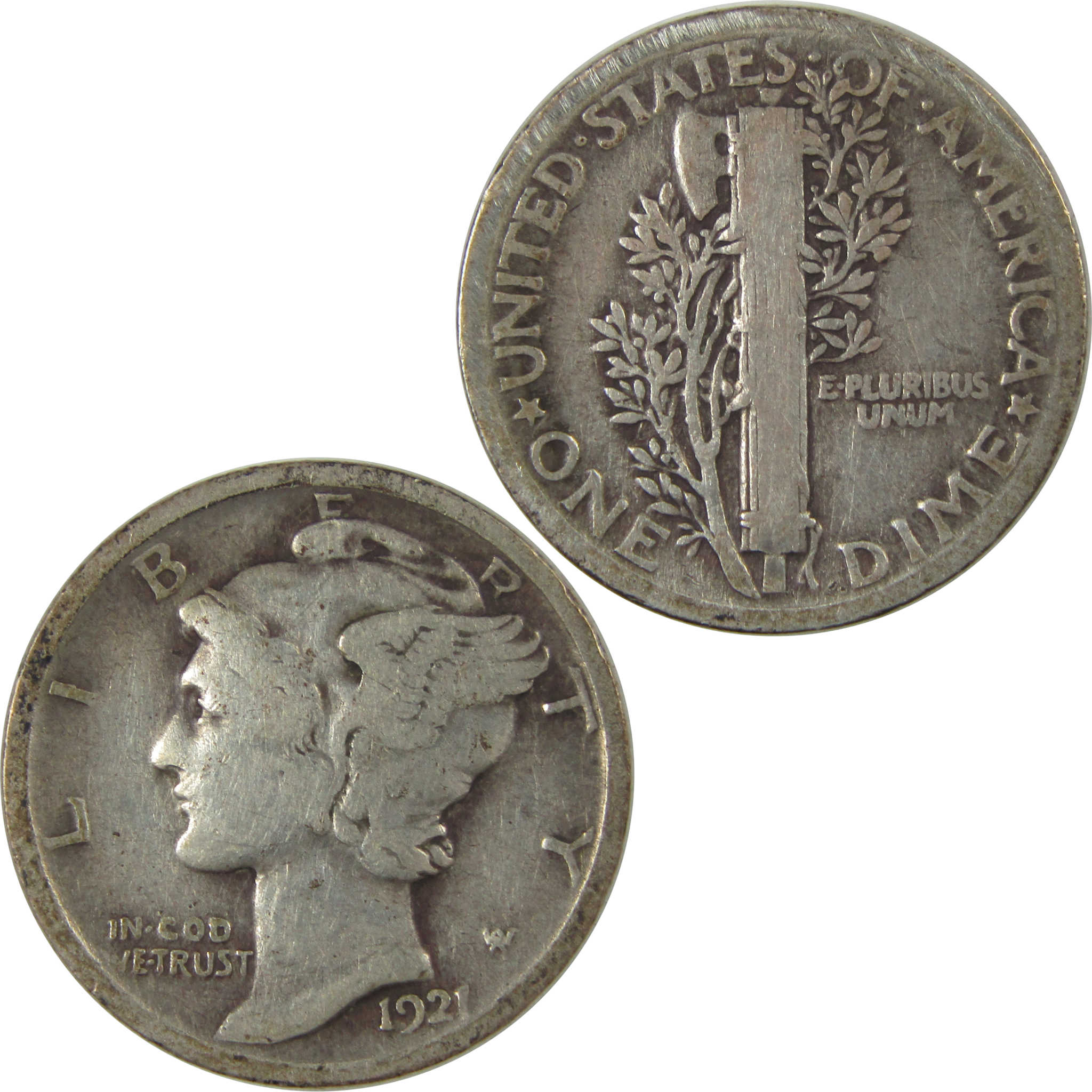 1921 Mercury Dime VG Very Good Silver 10c Coin SKU:CPC0923