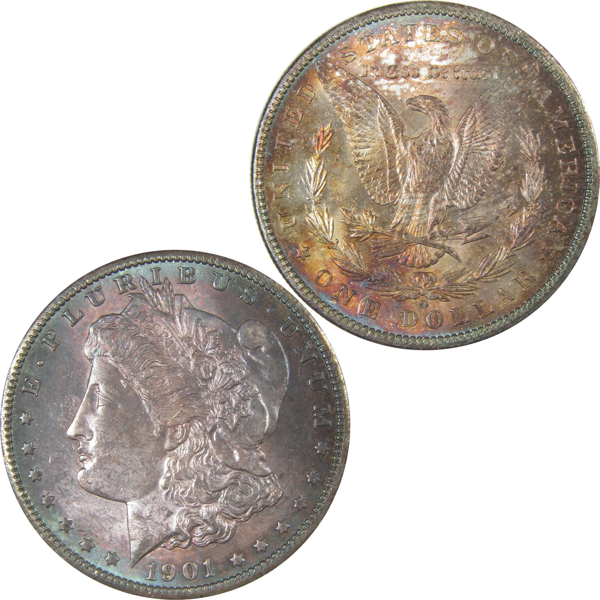 1901 O Morgan Dollar Uncirculated Silver $1 Coin Toned SKU:CPC1001