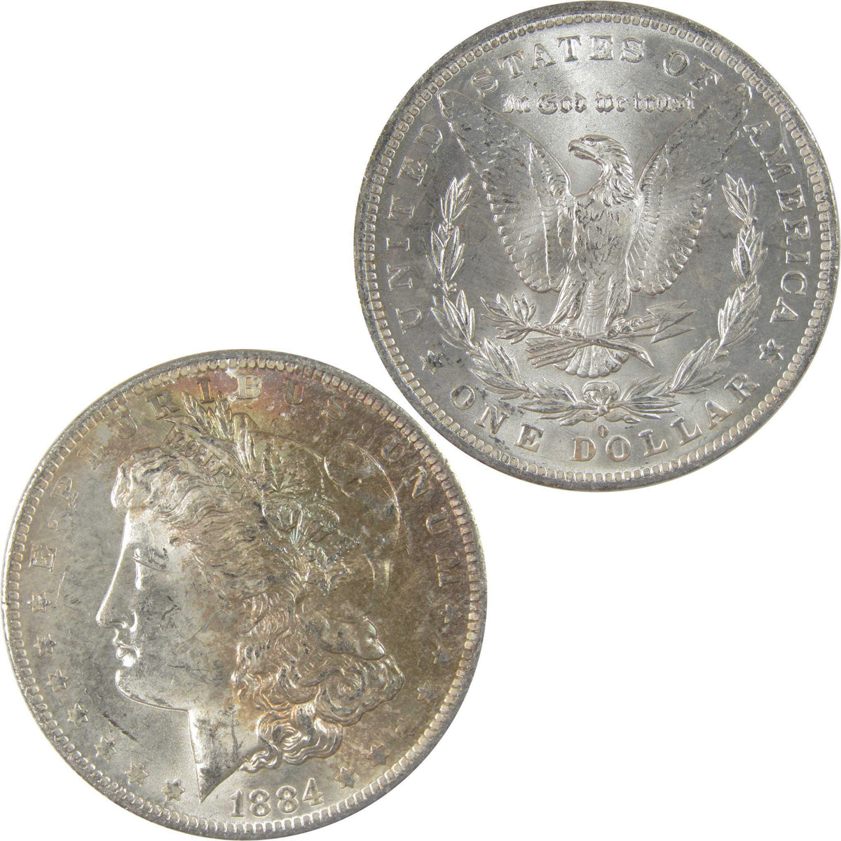 1884 O Morgan Silver Dollar BU Choice Uncirculated Toned SKU:I24194