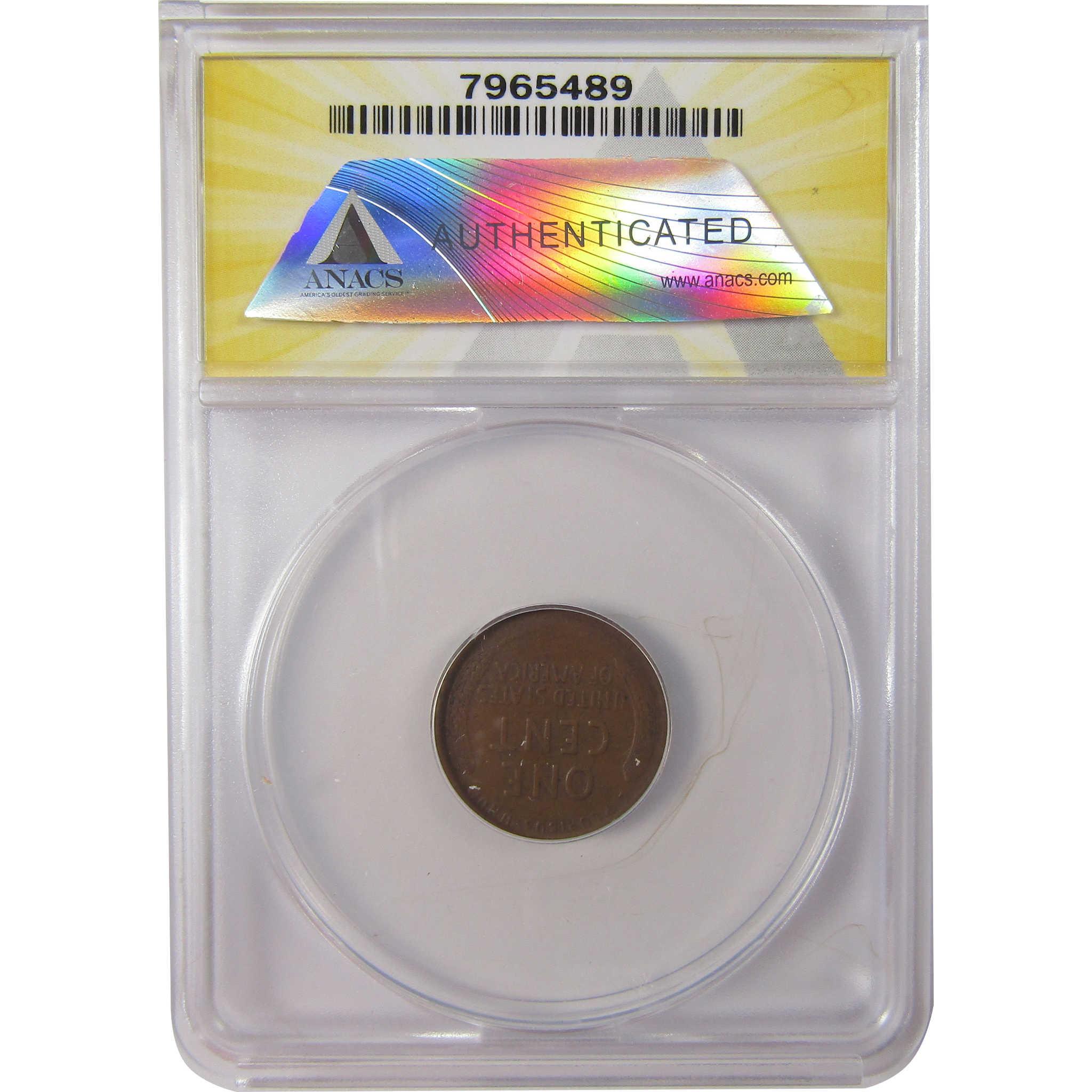 1911 D Lincoln Wheat Cent VF 30 ANACS Lamination Mint Error SKU:I25627