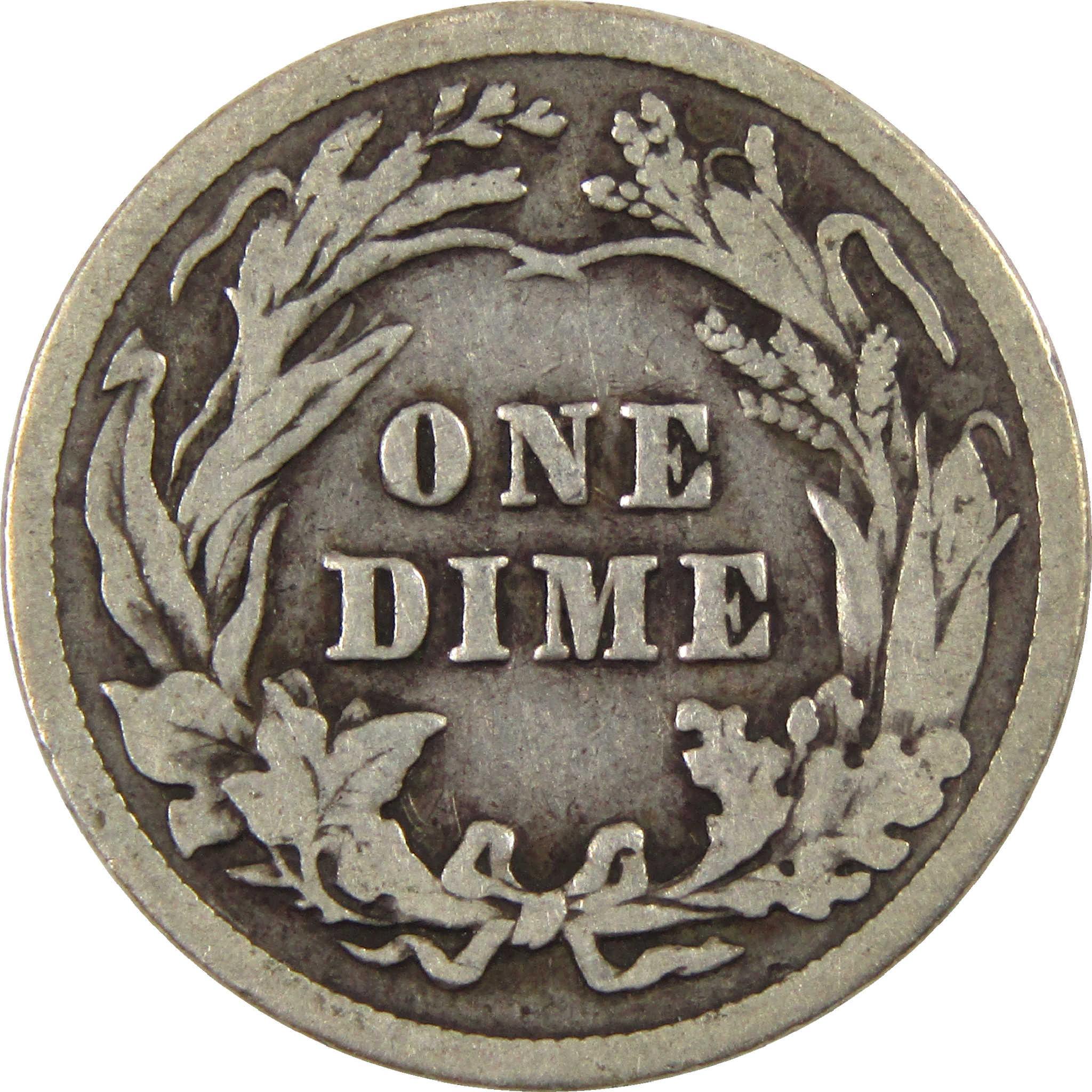 1912 Barber Dime VG Very Good Silver 10c Coin