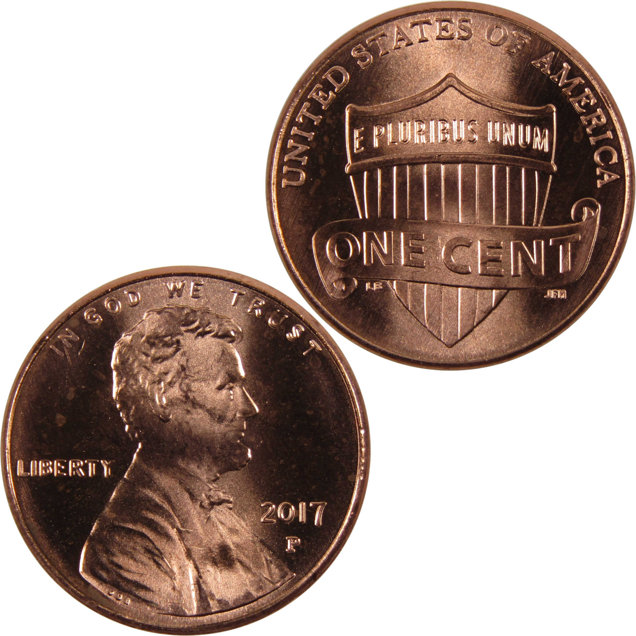 2017 P Lincoln Shield Cent BU Uncirculated Penny 1c Coin