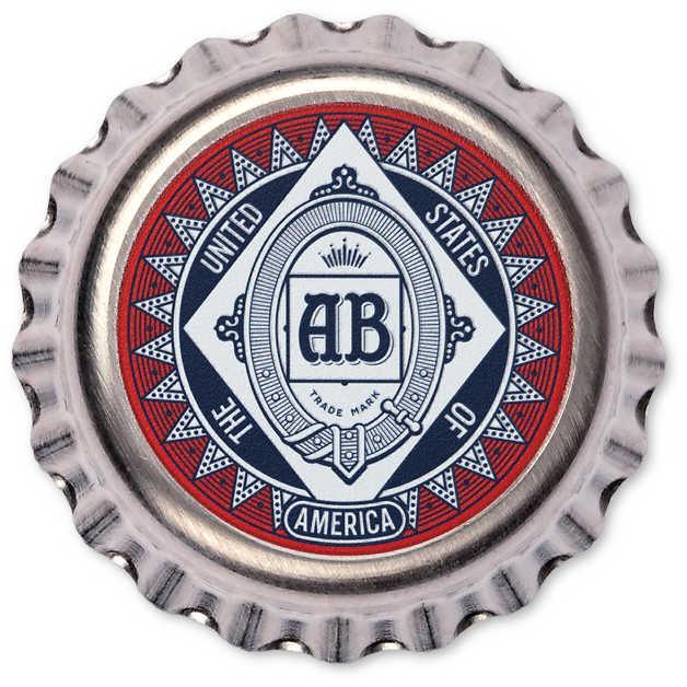 Budweiser Anheuser-Busch Silver Bottle Cap Collectible