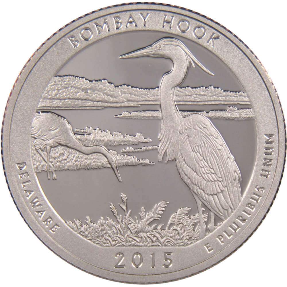 2015 S Bombay Hook National Wildlife Refuge Quarter Clad Proof Coin
