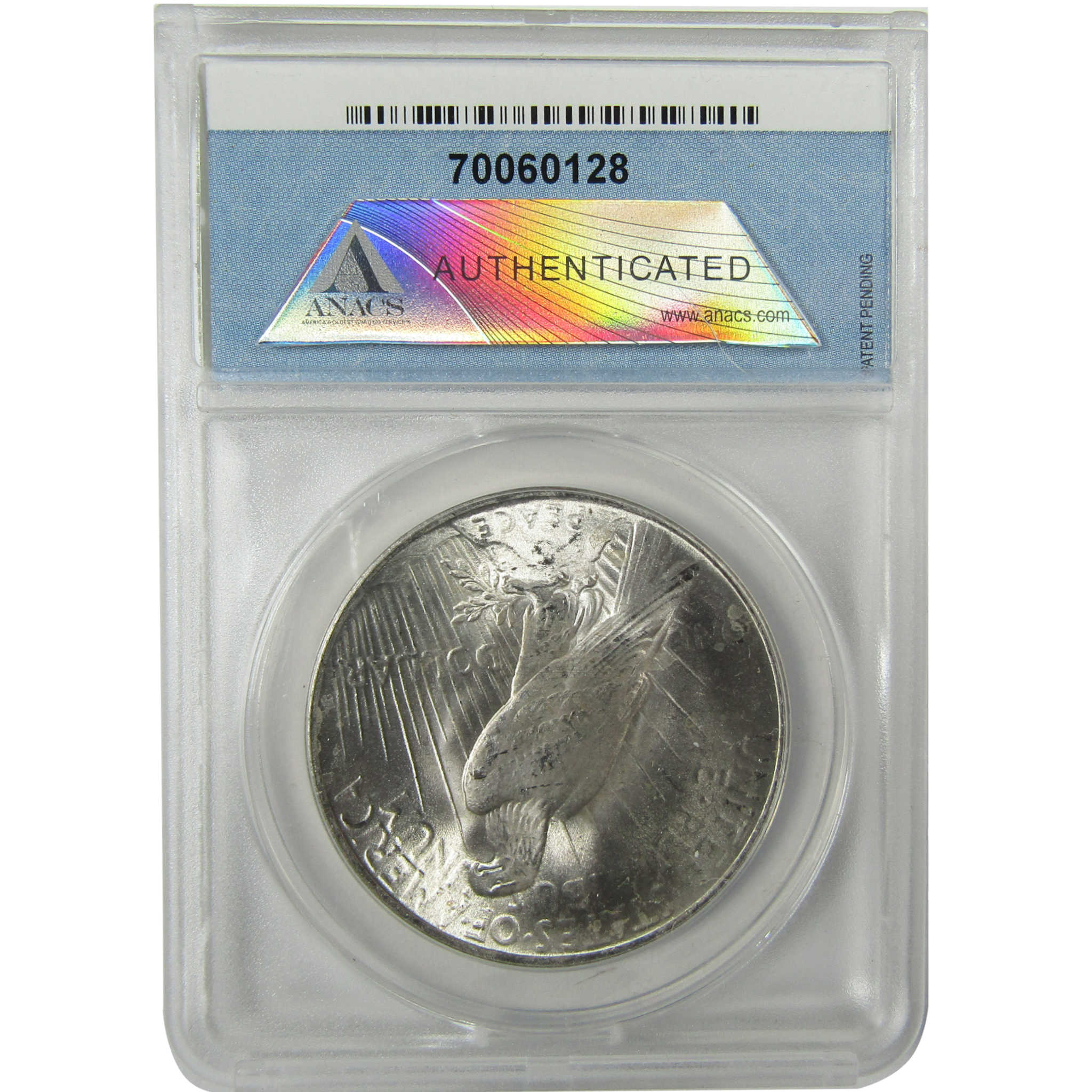 1922 Peace Silver Dollar MS 64 ANACS Uncirculated $1 Coin SKU:I28308