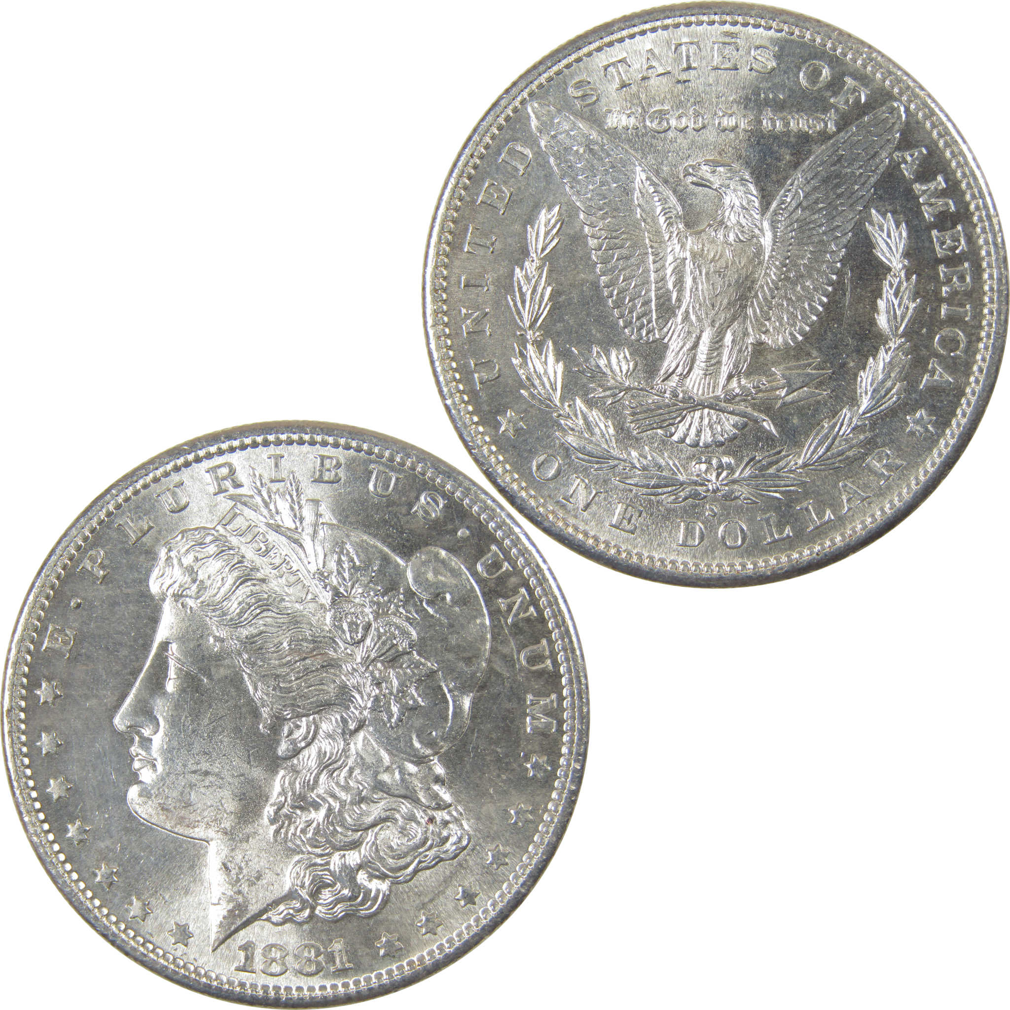 1881 S Morgan Dollar Uncirculated Details Silver $1 Coin SKU:I23826 - Morgan coin - Morgan silver dollar - Morgan silver dollar for sale - Profile Coins & Collectibles