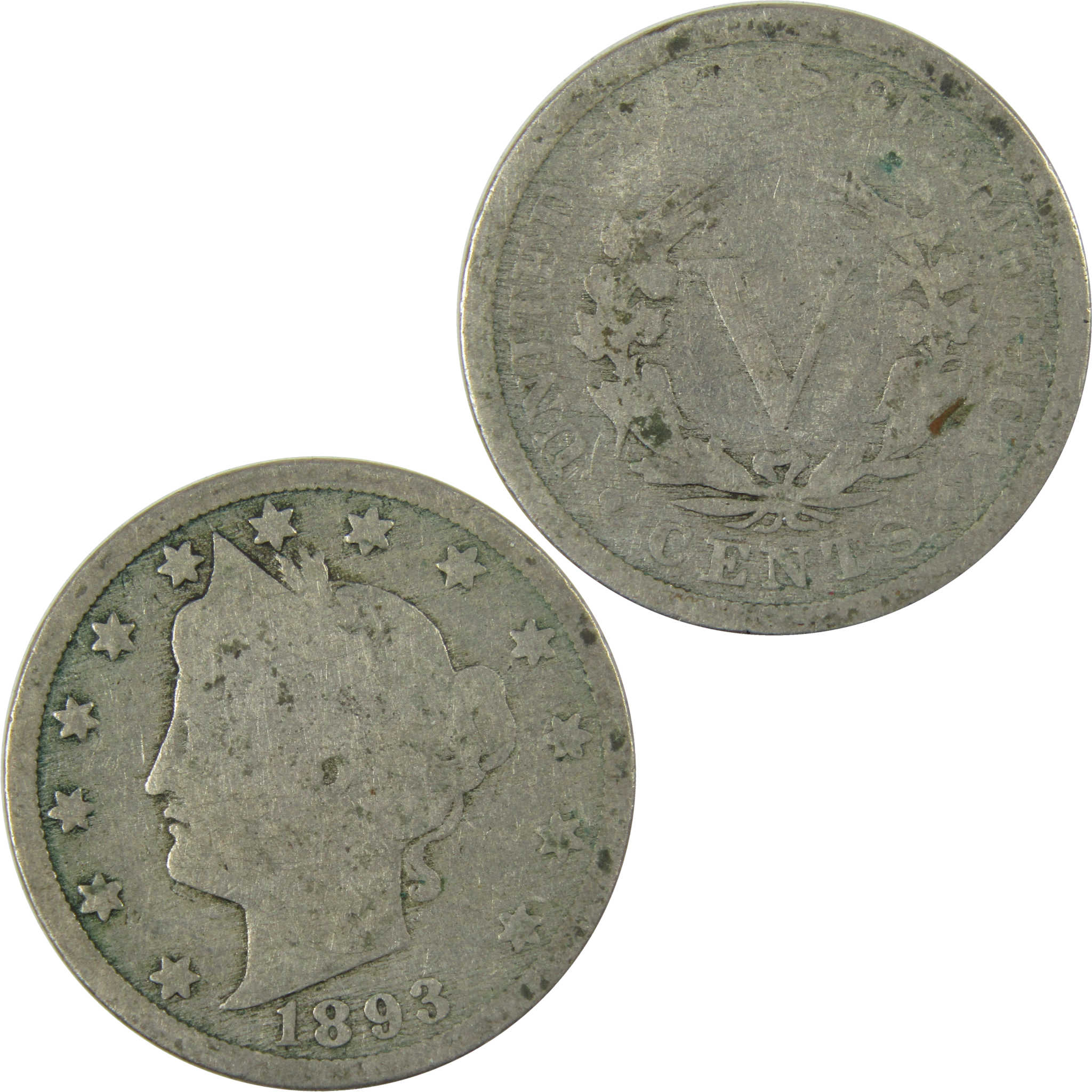1893 Liberty Head V Nickel AG About Good 5c Coin SKU:I27219
