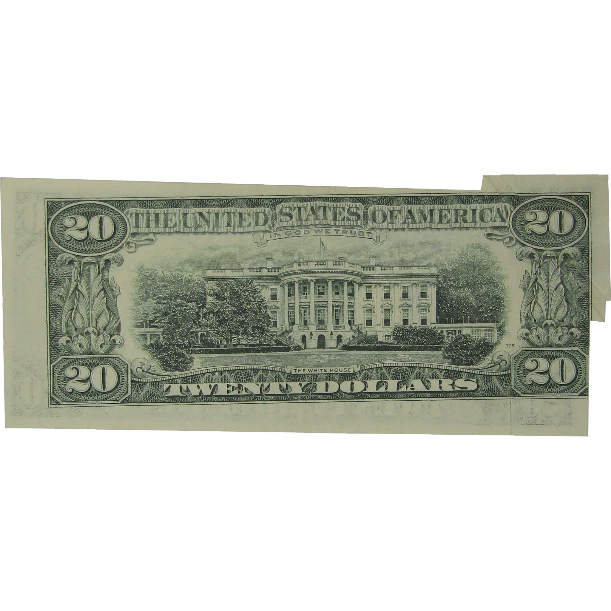1993 $20 FR Note AU 55 EPQ PMG Butterfly Fold Misalignment Error