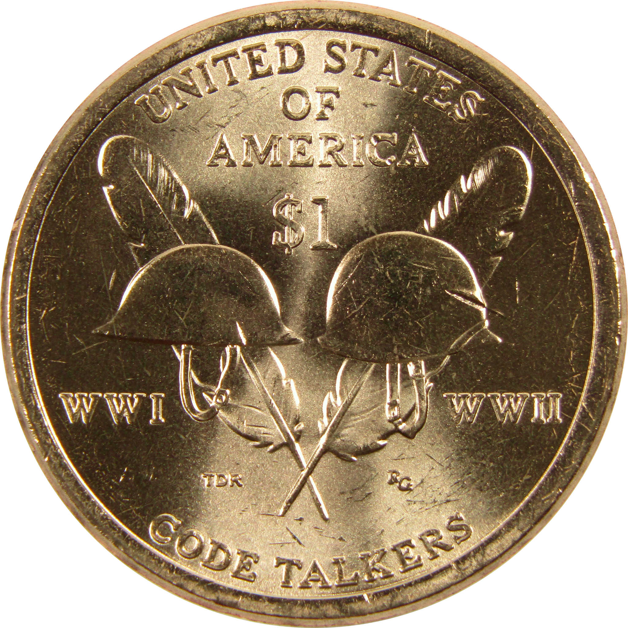 2016 P Code Talkers Native American Dollar BU Uncirculated $1 Coin