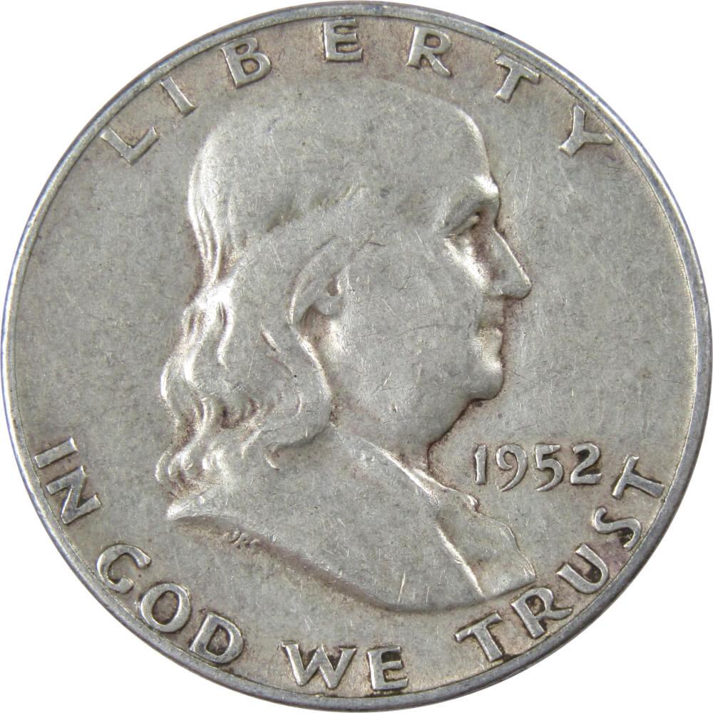 1952 S Franklin Half Dollar VF Very Fine Silver 50c Coin