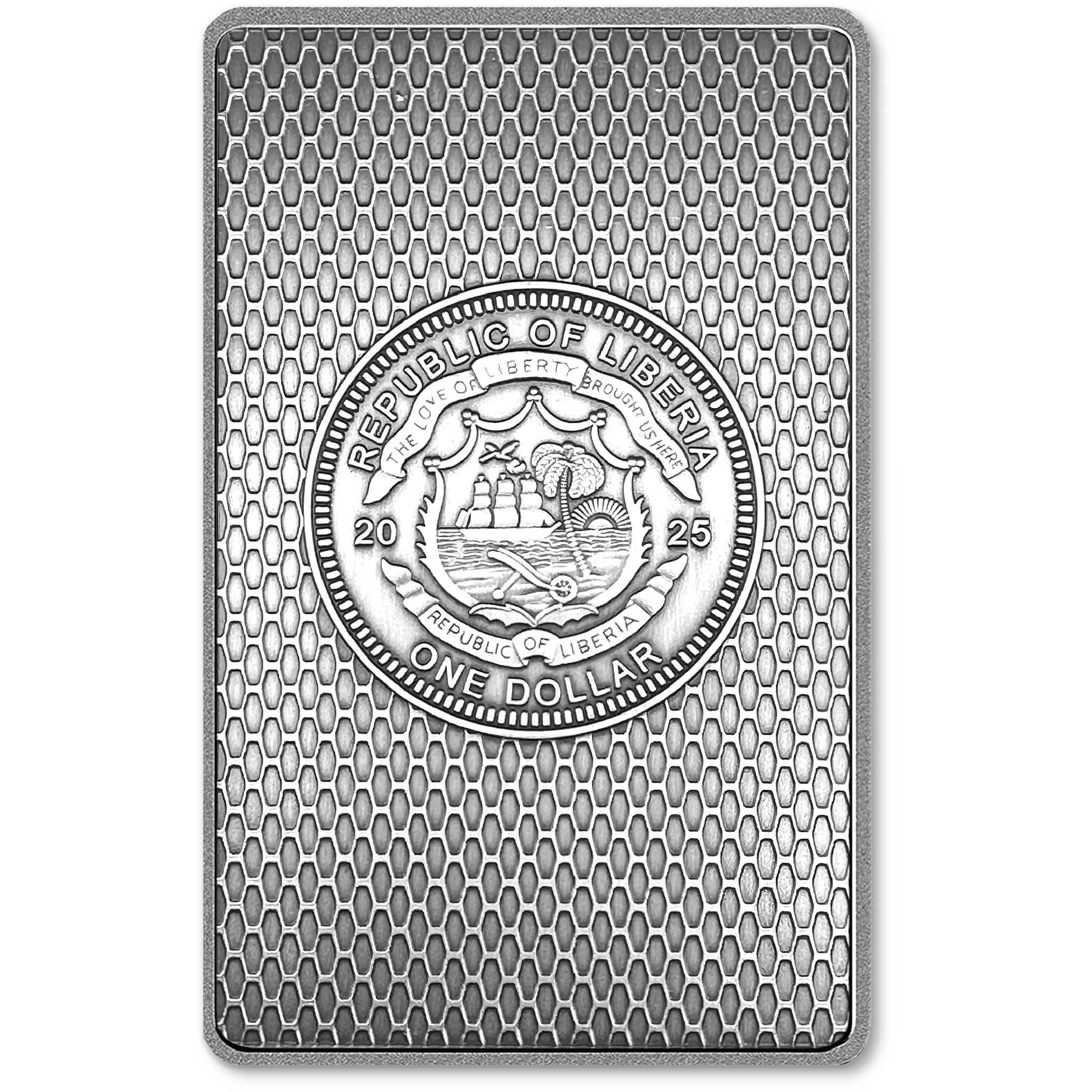 2025 Liberia Ford Autumn Truck White Brass Uncirculated $1 Coin Bar