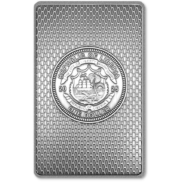 2025 Liberia Ford Autumn Truck White Brass Uncirculated $1 Coin Bar