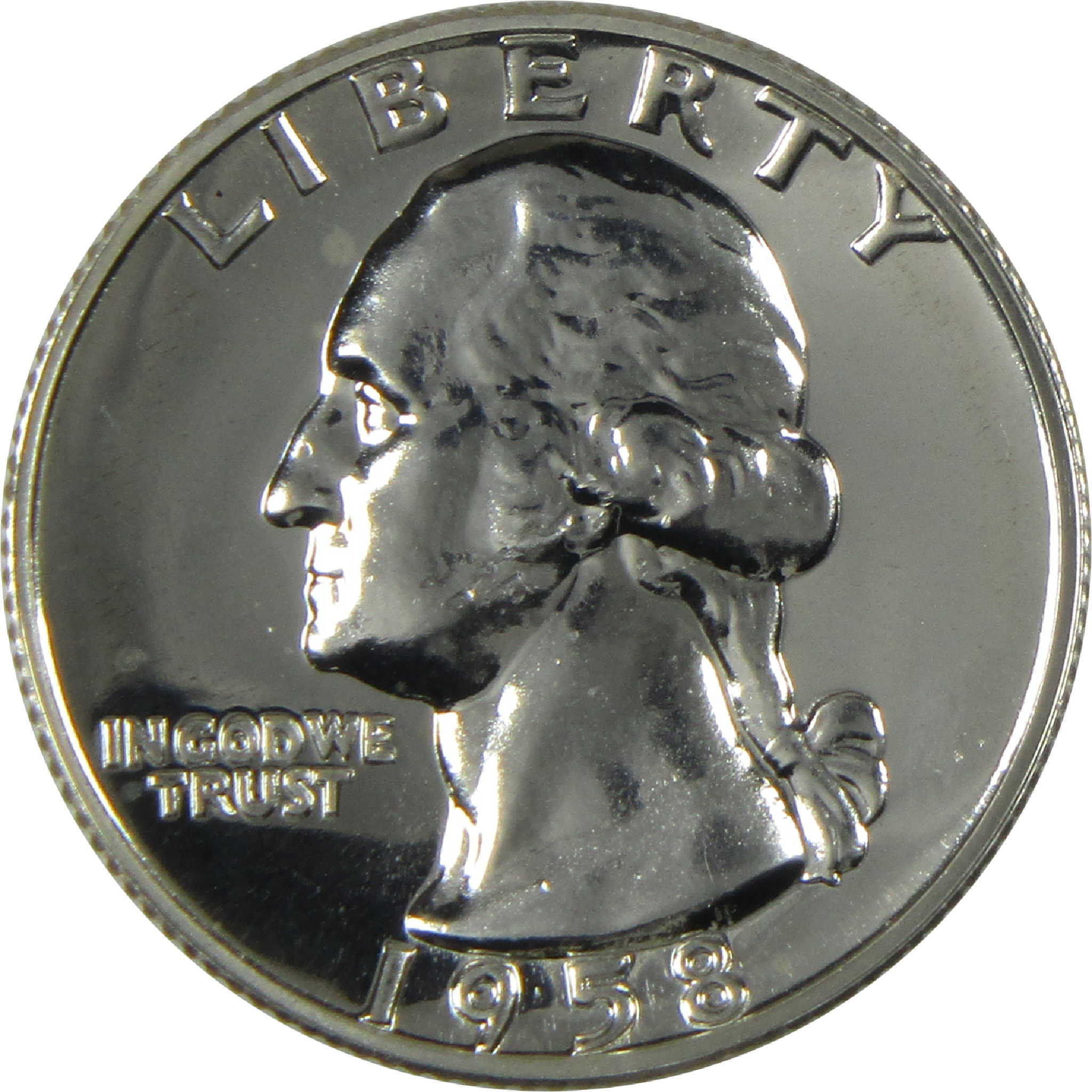 1958 Washington Silver Quarter Proof 25c Coin Collectible