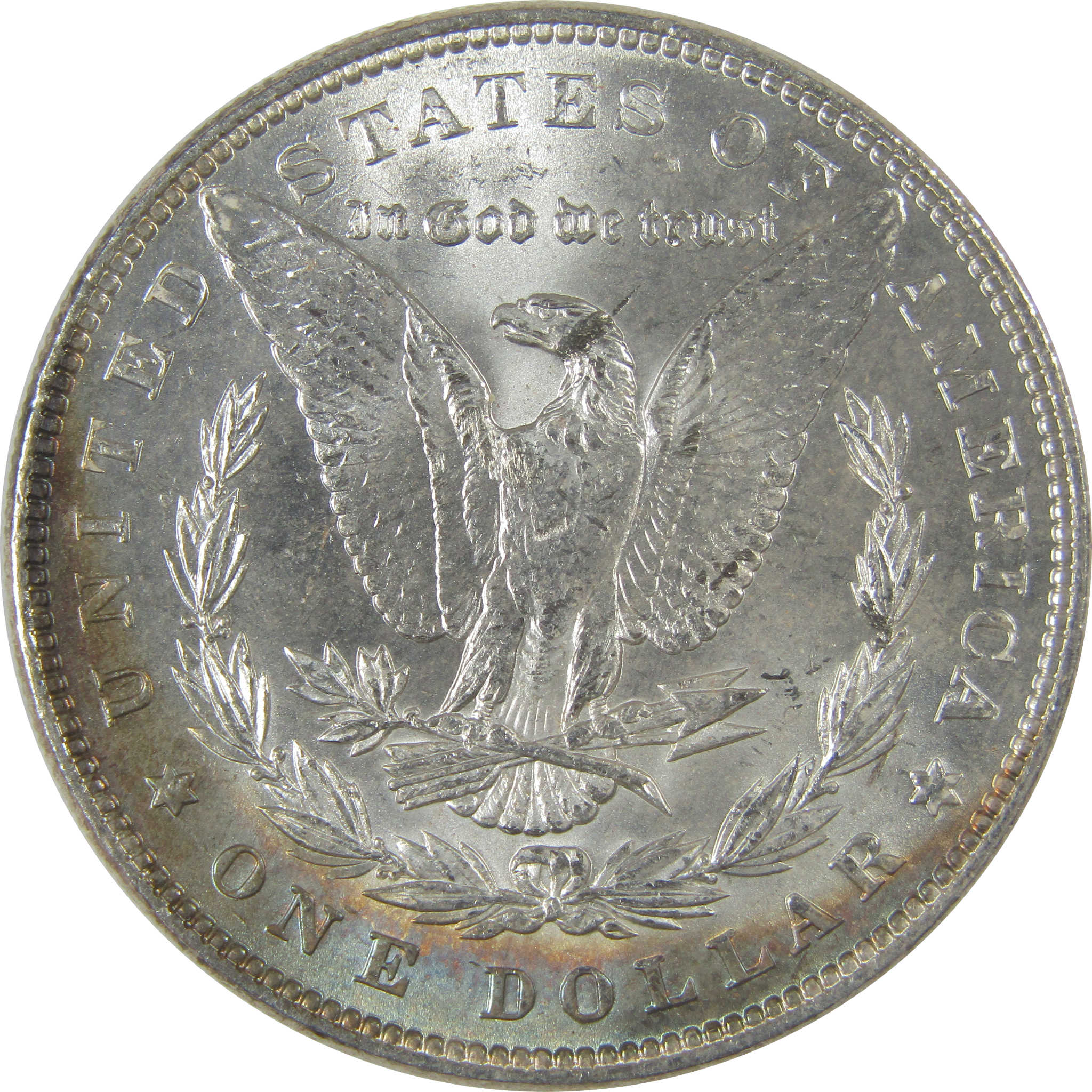1887 Morgan Dollar Uncirculated Silver $1 Coin Toned SKU:I21039