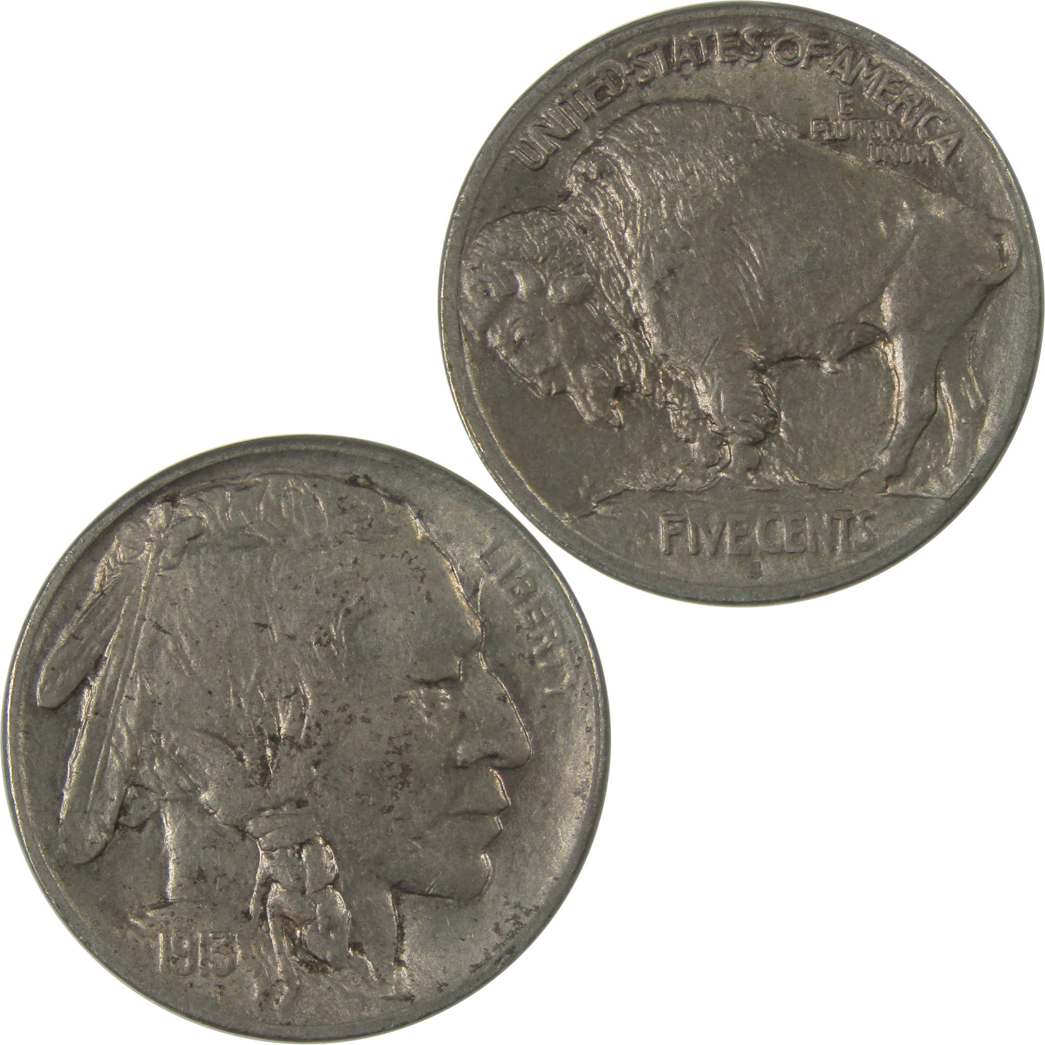 1913 S Type 1 Buffalo Nickel AU About Uncirculated 5c Coin SKU:I21028