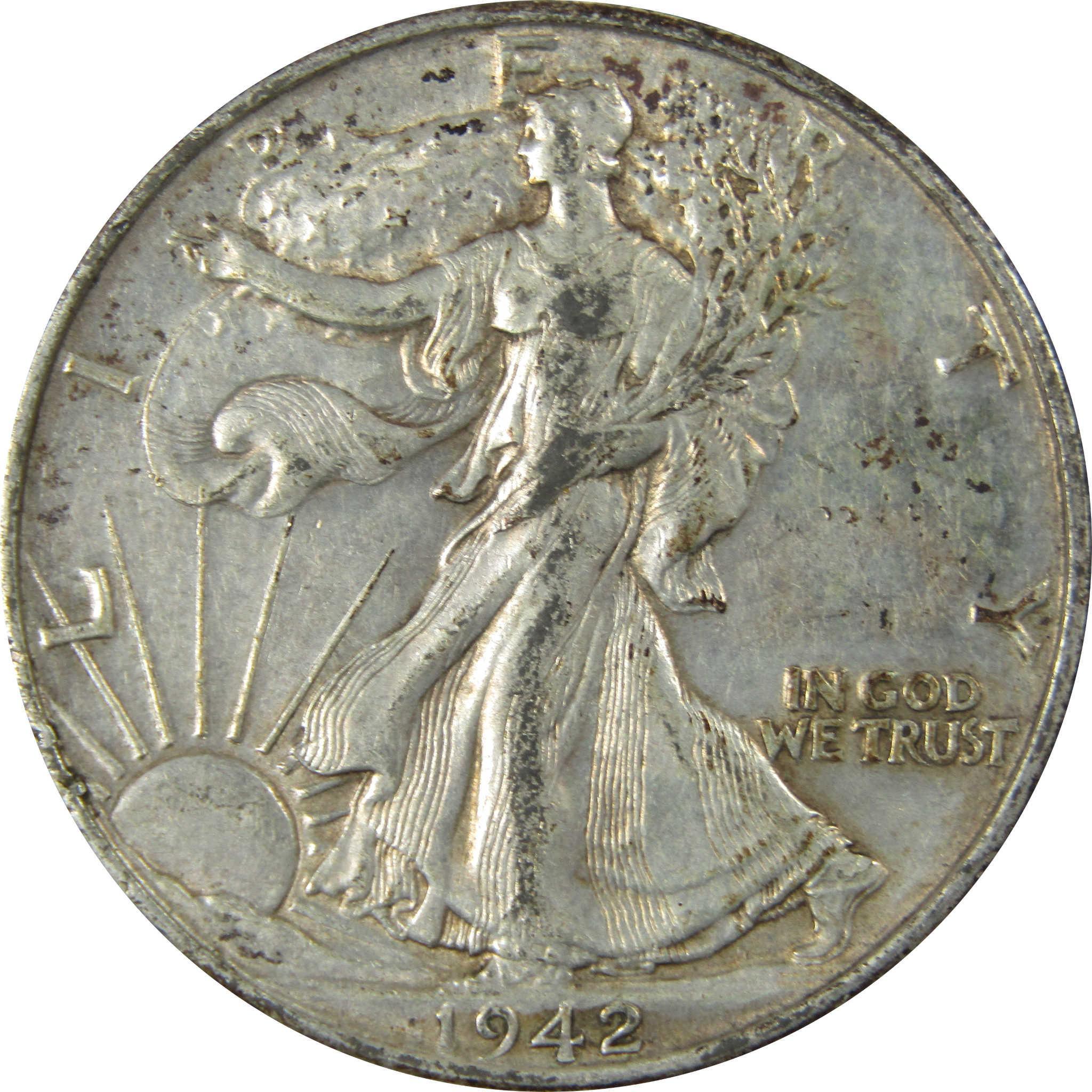 1942 Liberty Walking Silver Half Dollar XF EF Extremely Fine SKU:CP533