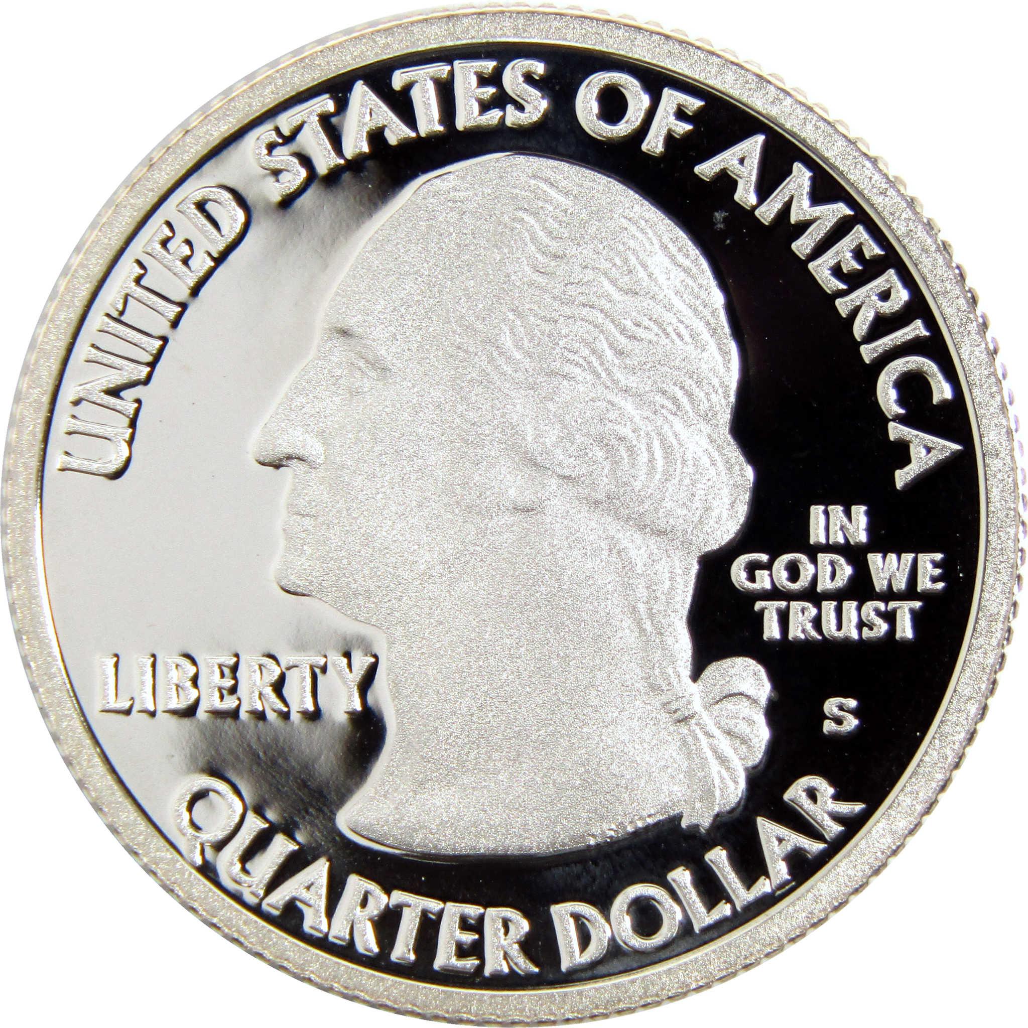 Proof United States quarter dollar coin obverse, collectible coin with Washington portrait