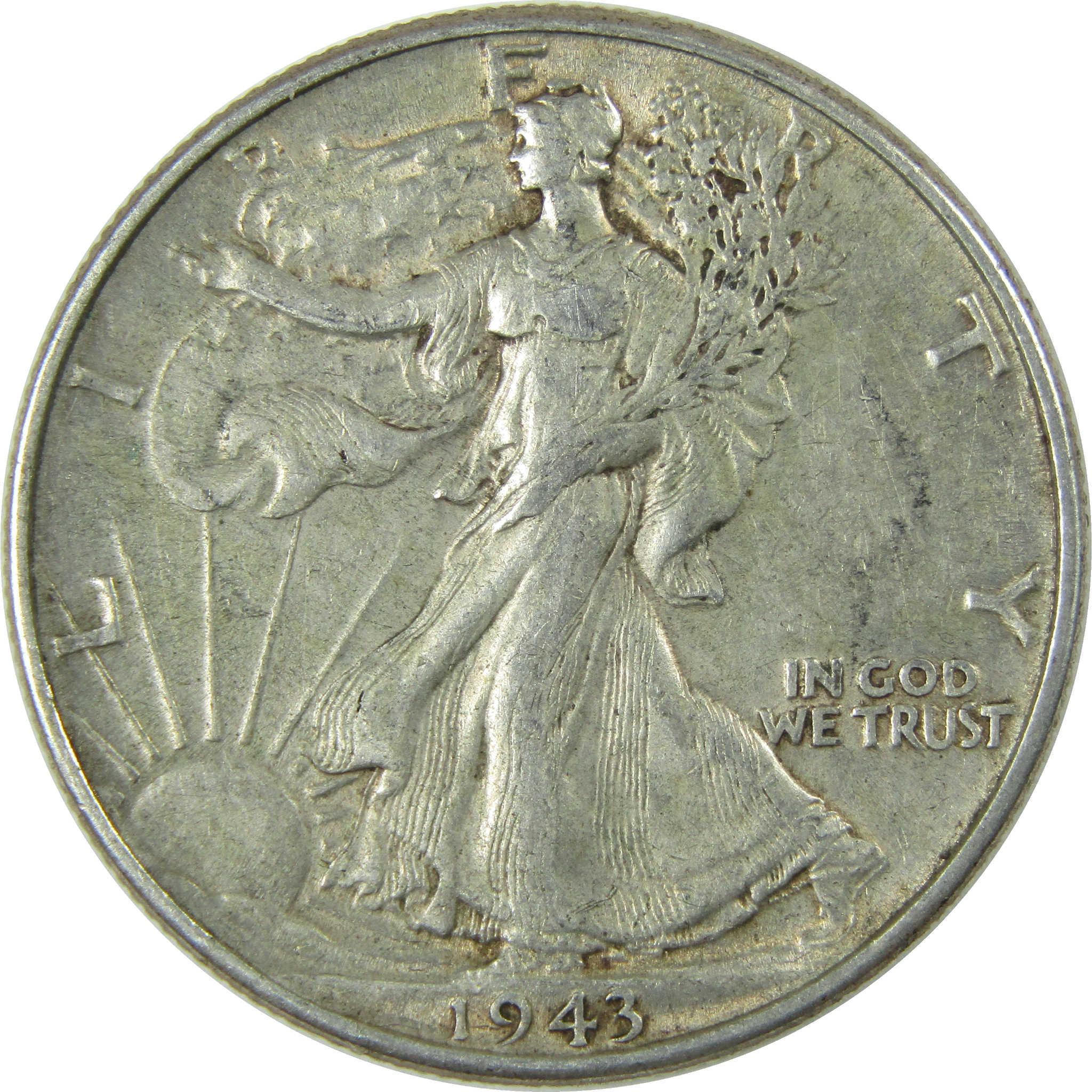 1943 Liberty Walking Silver Half Dollar XF EF Extremely Fine SKU:CP529