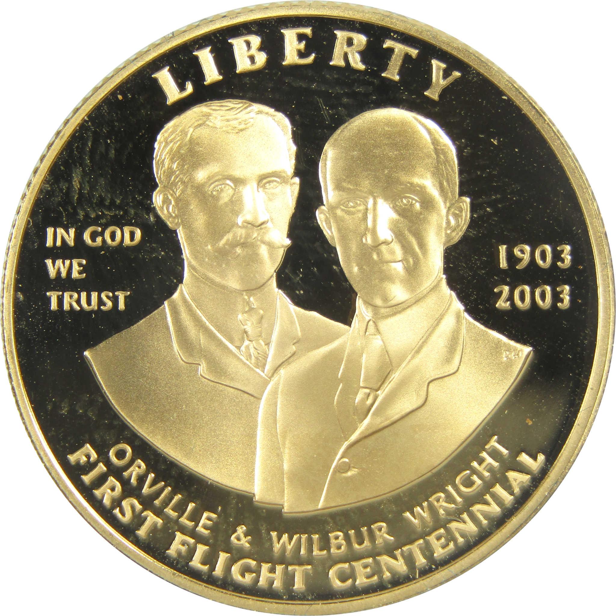 2003 W First Flight Centennial Commemorative Gold Proof $10 Coin