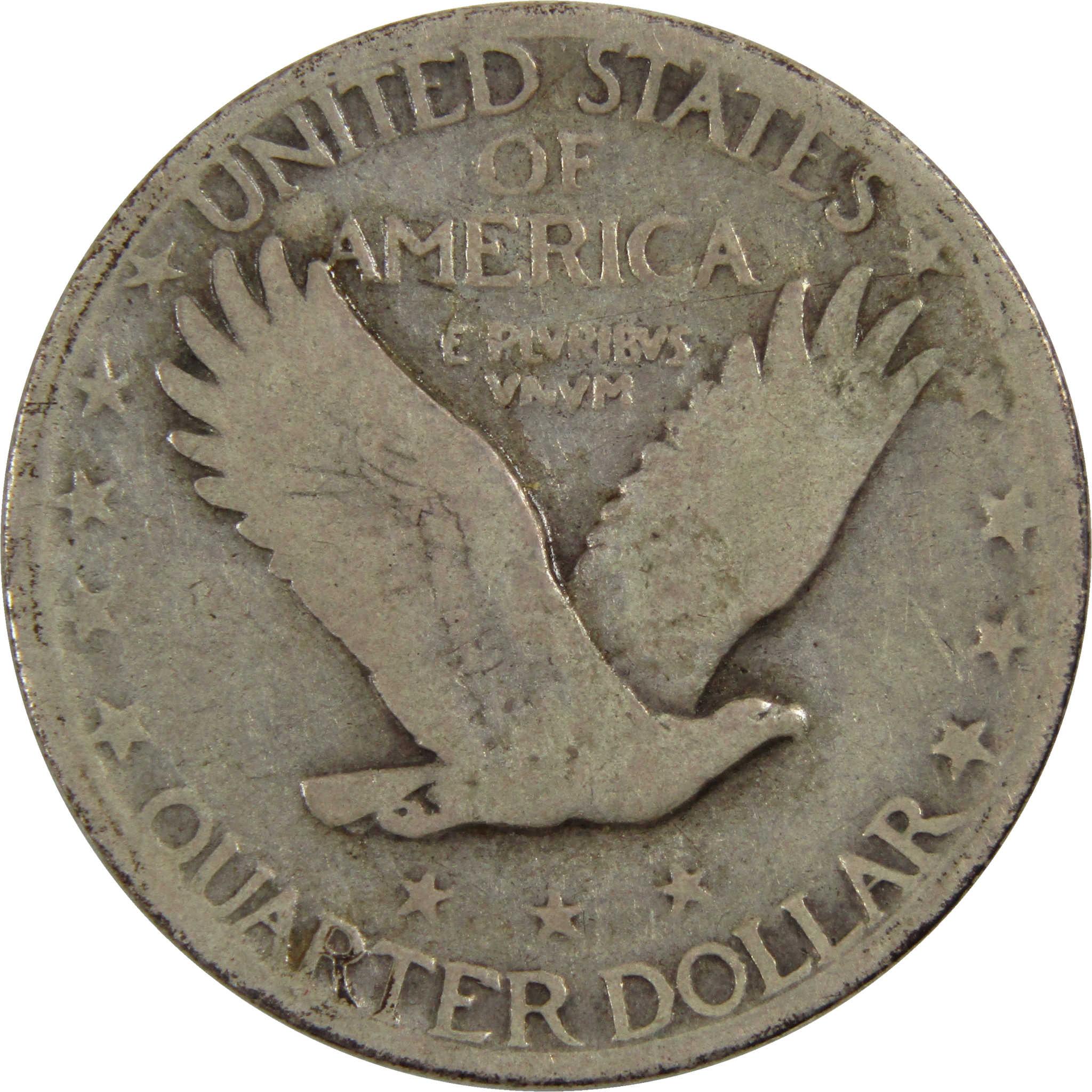 1927 S Standing Liberty Silver Quarter VG Very Good 25c Coin SKU:I8144