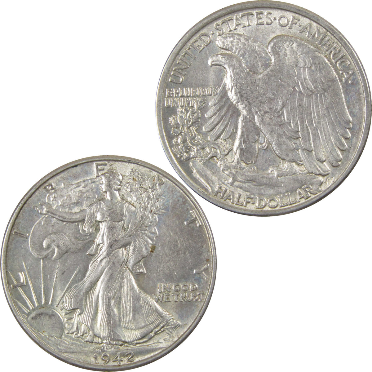 1942 Liberty Walking Silver 50c Borderline Uncirculated SKU:I28669
