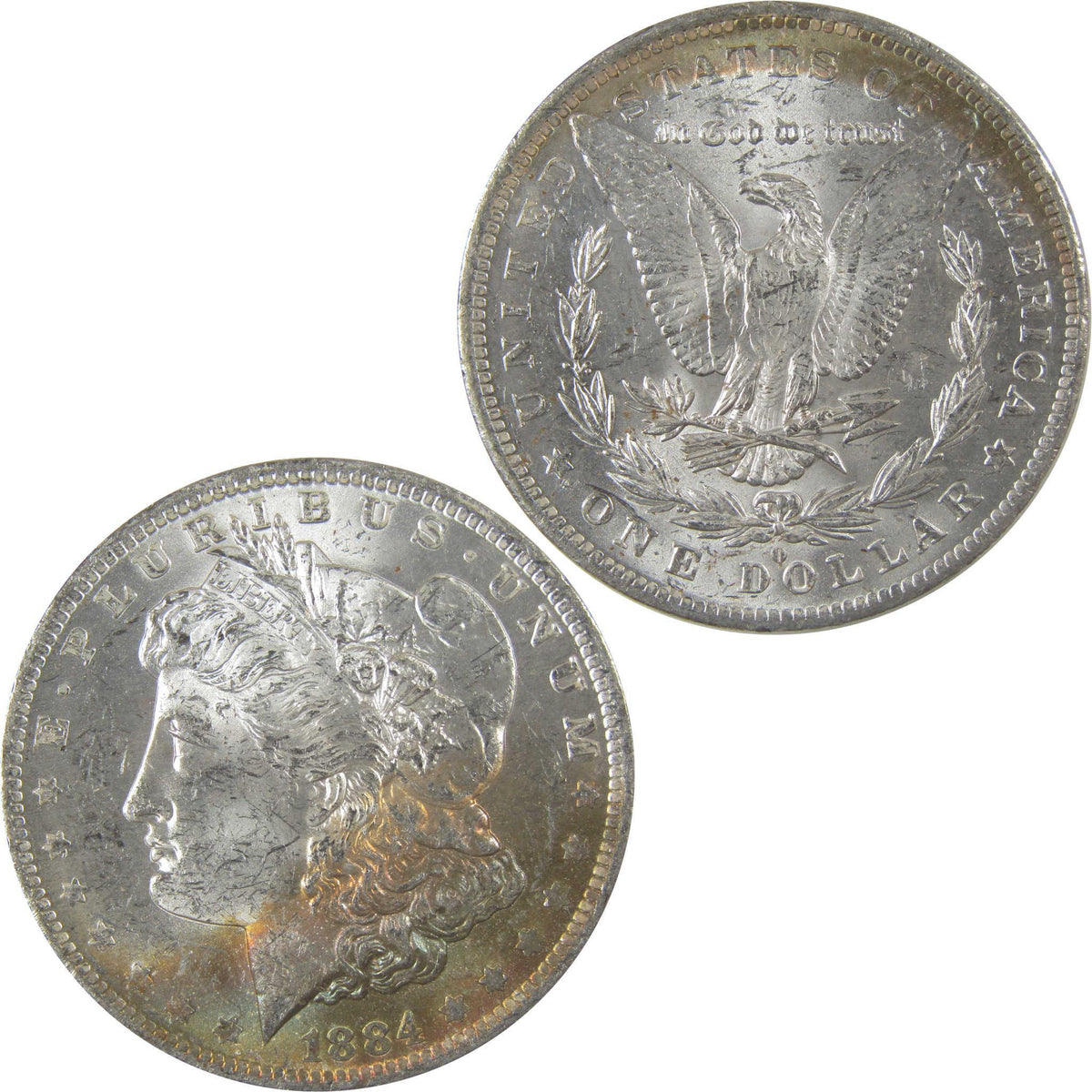 1884 O Morgan Silver Dollar BU Choice Uncirculated Toned SKU:I24200