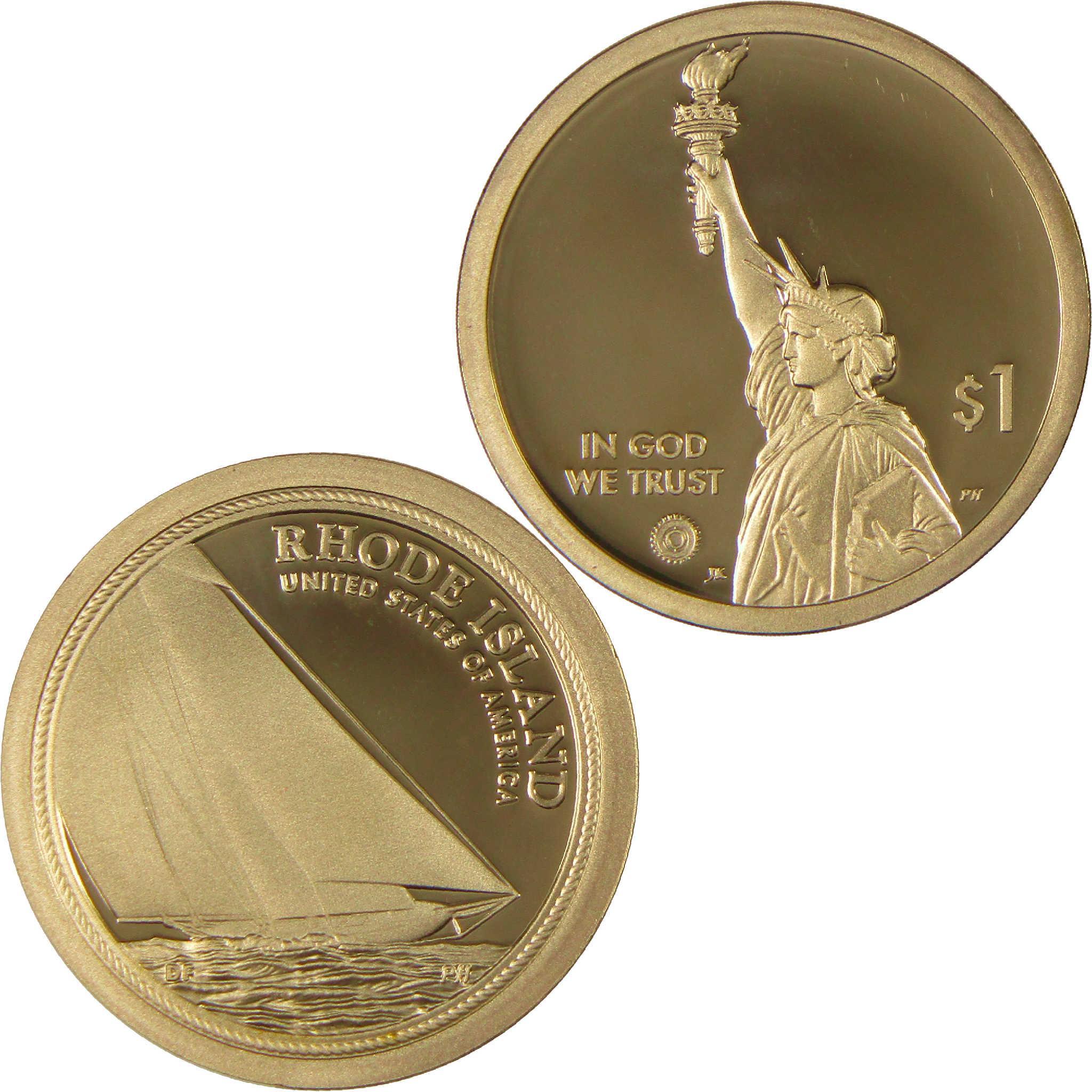 2022 S Rhode Island Nautical American Innovation Dollar Proof $1 Coin