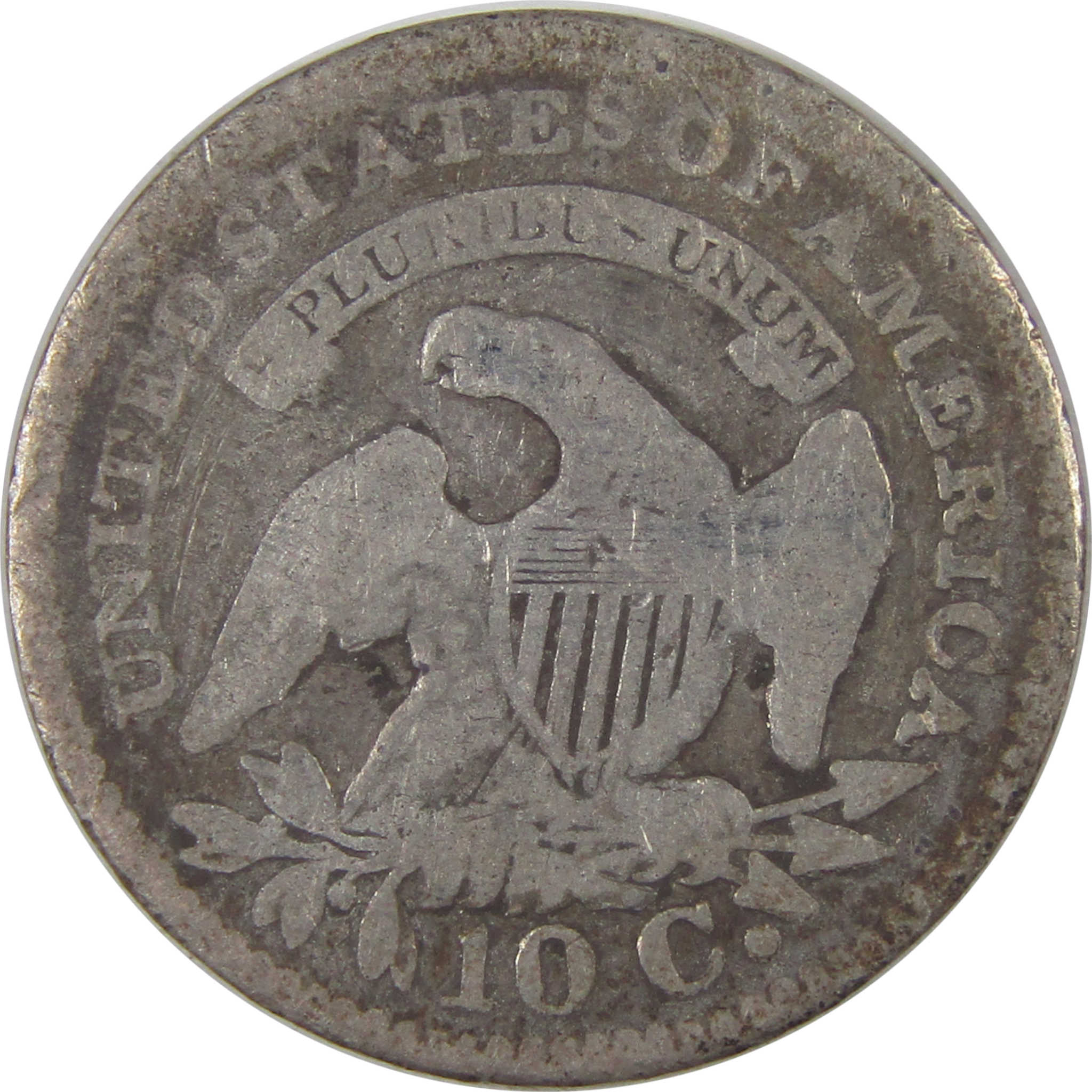 1821 Large Date Capped Bust Dime AG About Good Silver SKU:I18102