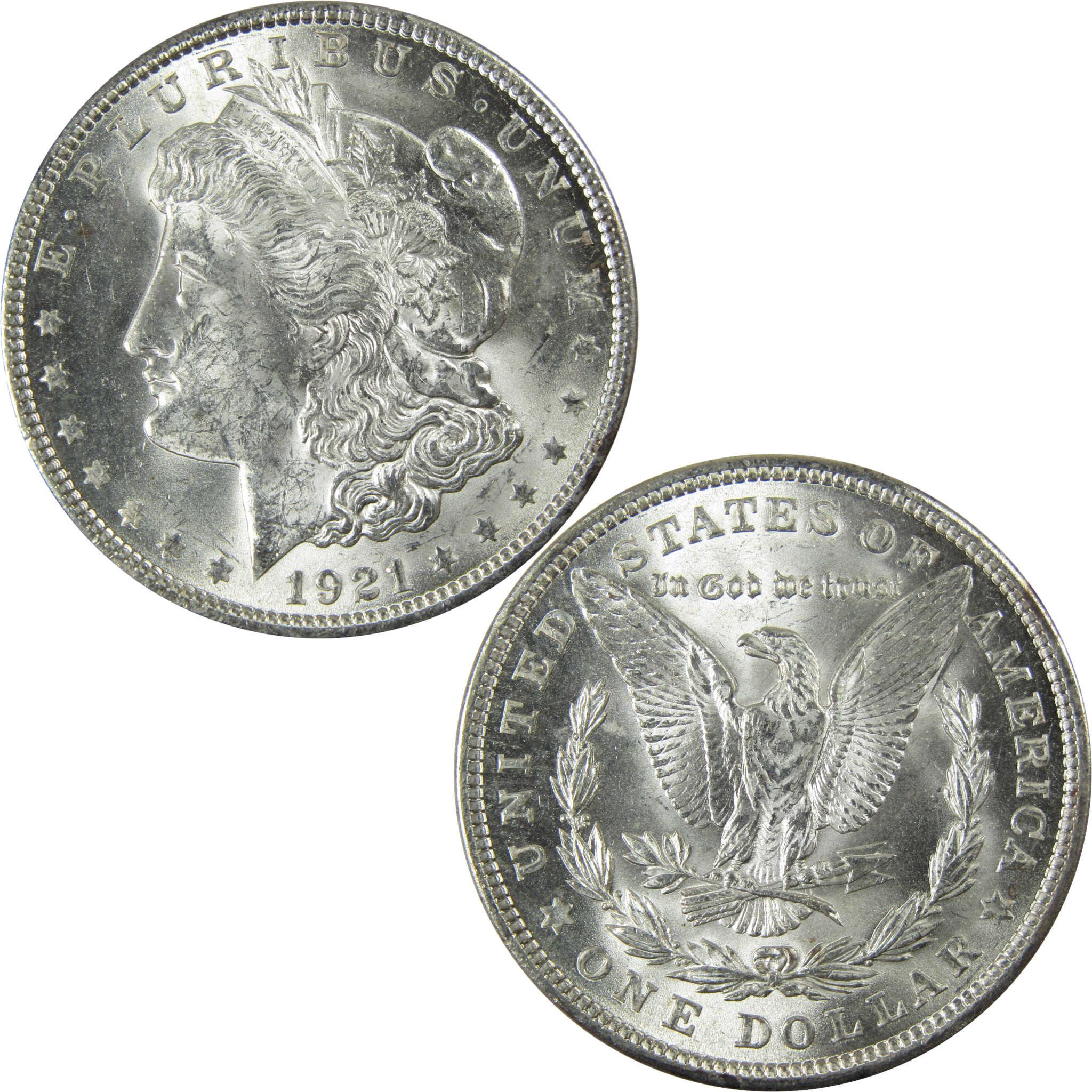 1921 Morgan Silver Dollar Uncirculated Mint State $1 Coin SKU:I26611 - Morgan coin - Morgan silver dollar - Morgan silver dollar for sale - Profile Coins & Collectibles