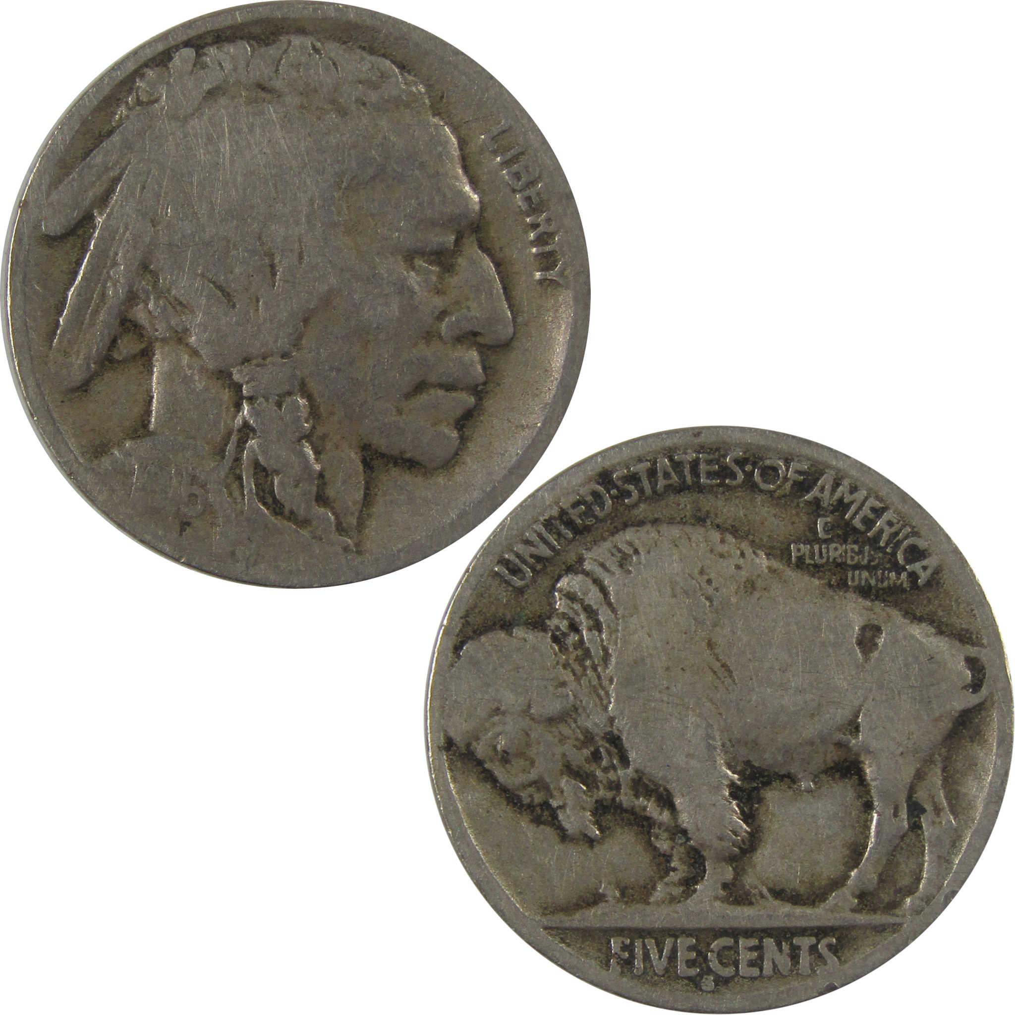 1916 S Indian Head Buffalo Nickel VG Very Good 5c Coin SKU:I23958