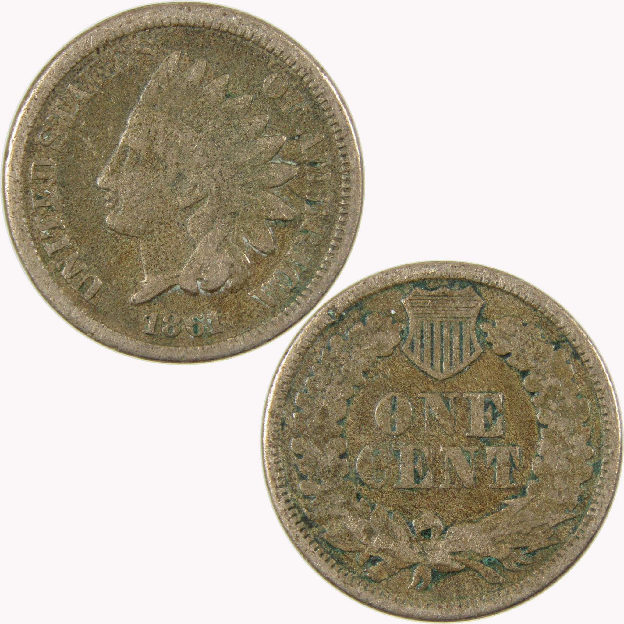 1861 Indian Head Cent G Good Penny 1c Coin SKU:CP1072