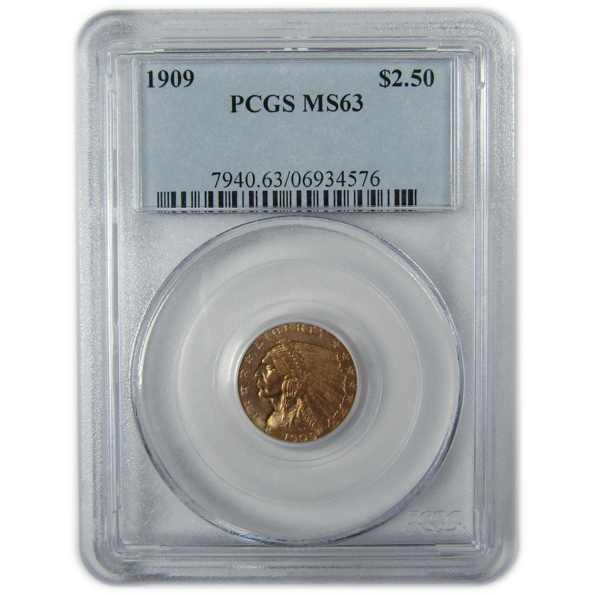 1909 Indian Head Gold Quarter Eagle MS 63 PCGS Uncirculated SKU:CP325
