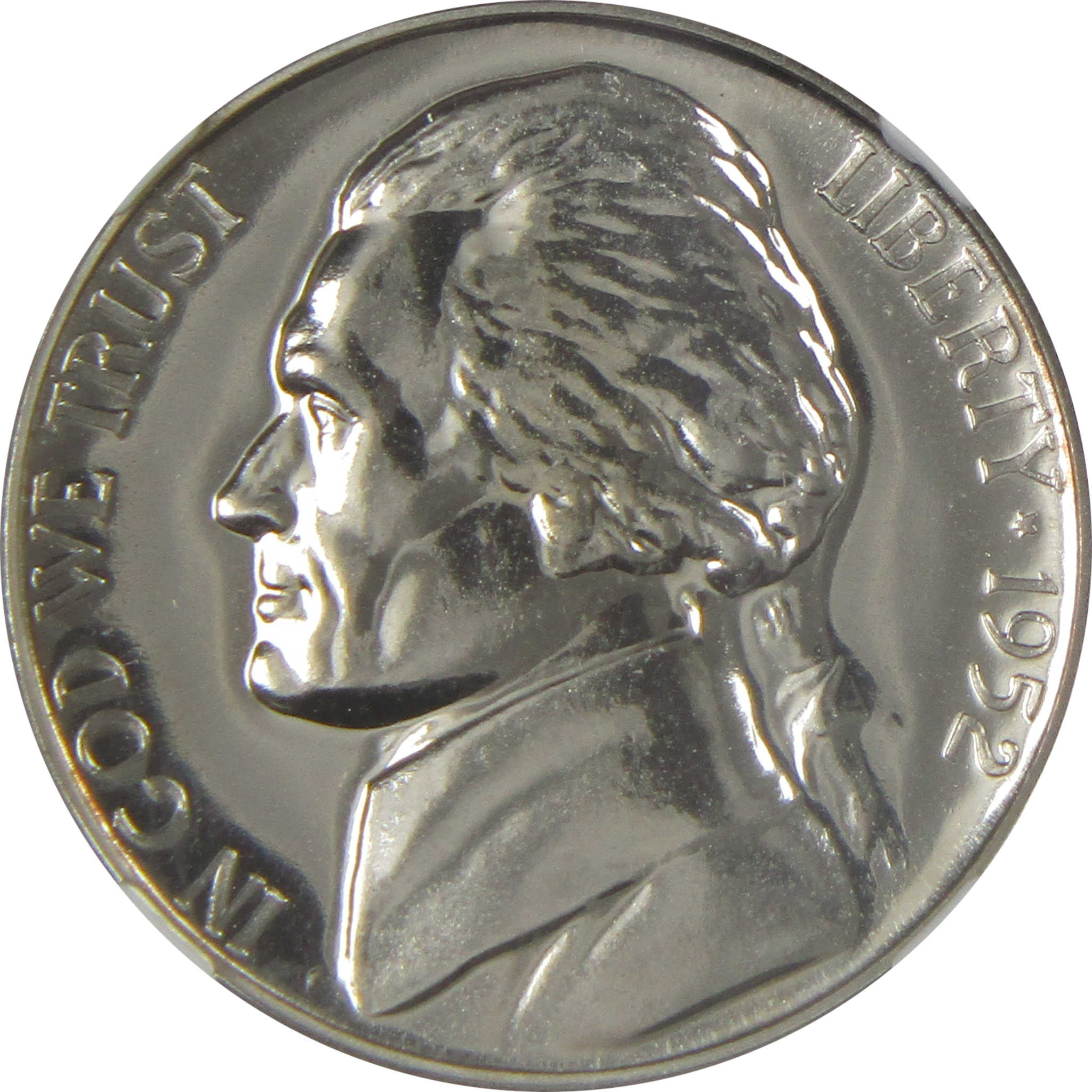 1952 Jefferson Nickel PF 68 NGC Proof 5c Coin SKU:I20627