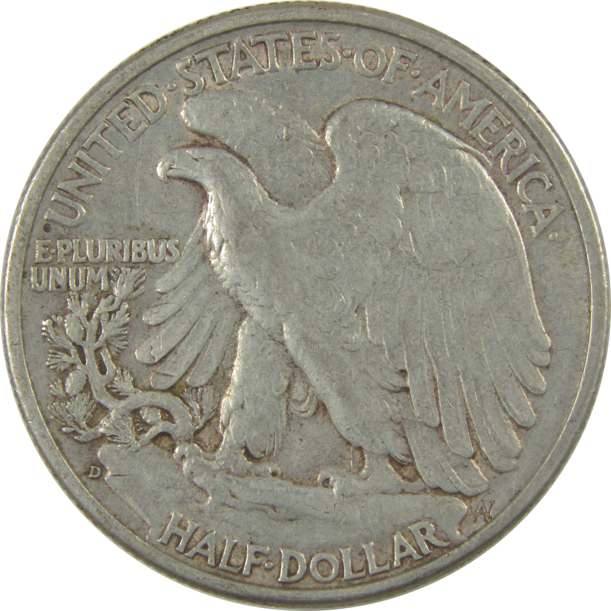 1938 D Liberty Walking Half Dollar XF EF Extremely Fine SKU:CPC0720