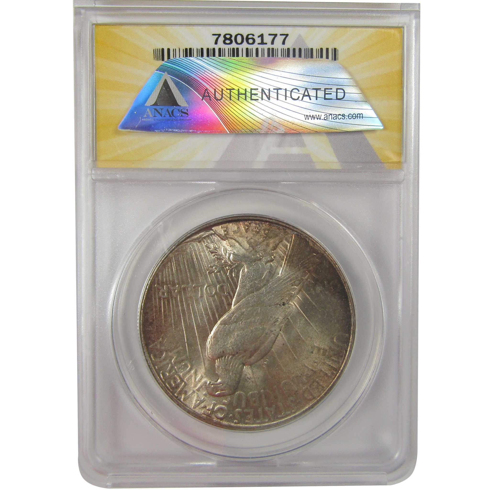 1935 Peace Dollar MS 62 ANACS Silver Uncirculated $1 Coin SKU:I20907