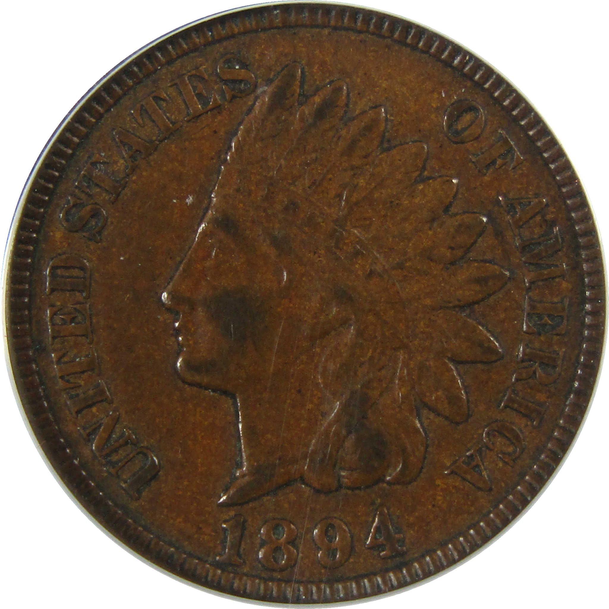 1894 Indian Head Cent EF 45 ANACS Penny 1c Coin Collectible SKU:I28068