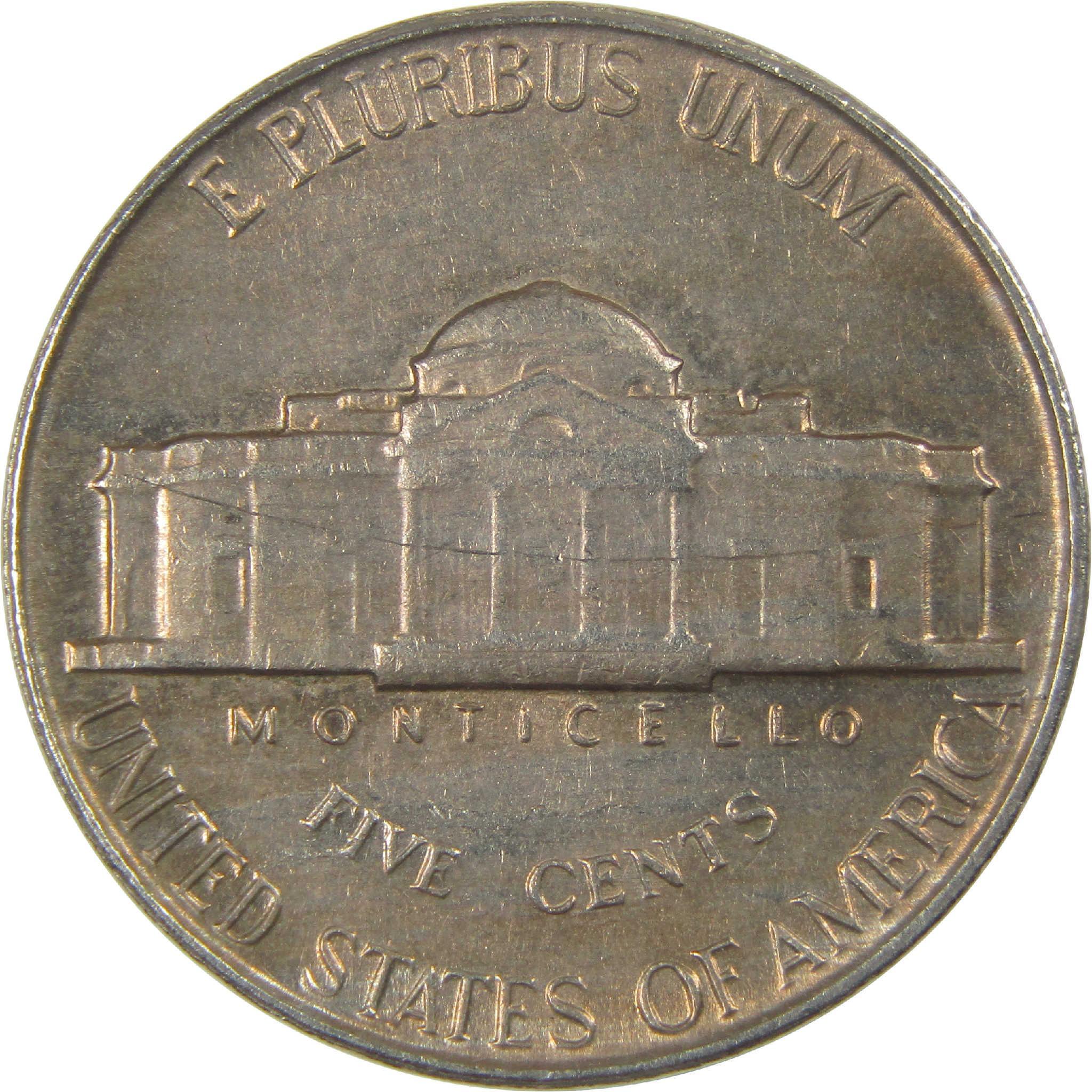1957 Jefferson Nickel Circulated 5c Coin Collectible