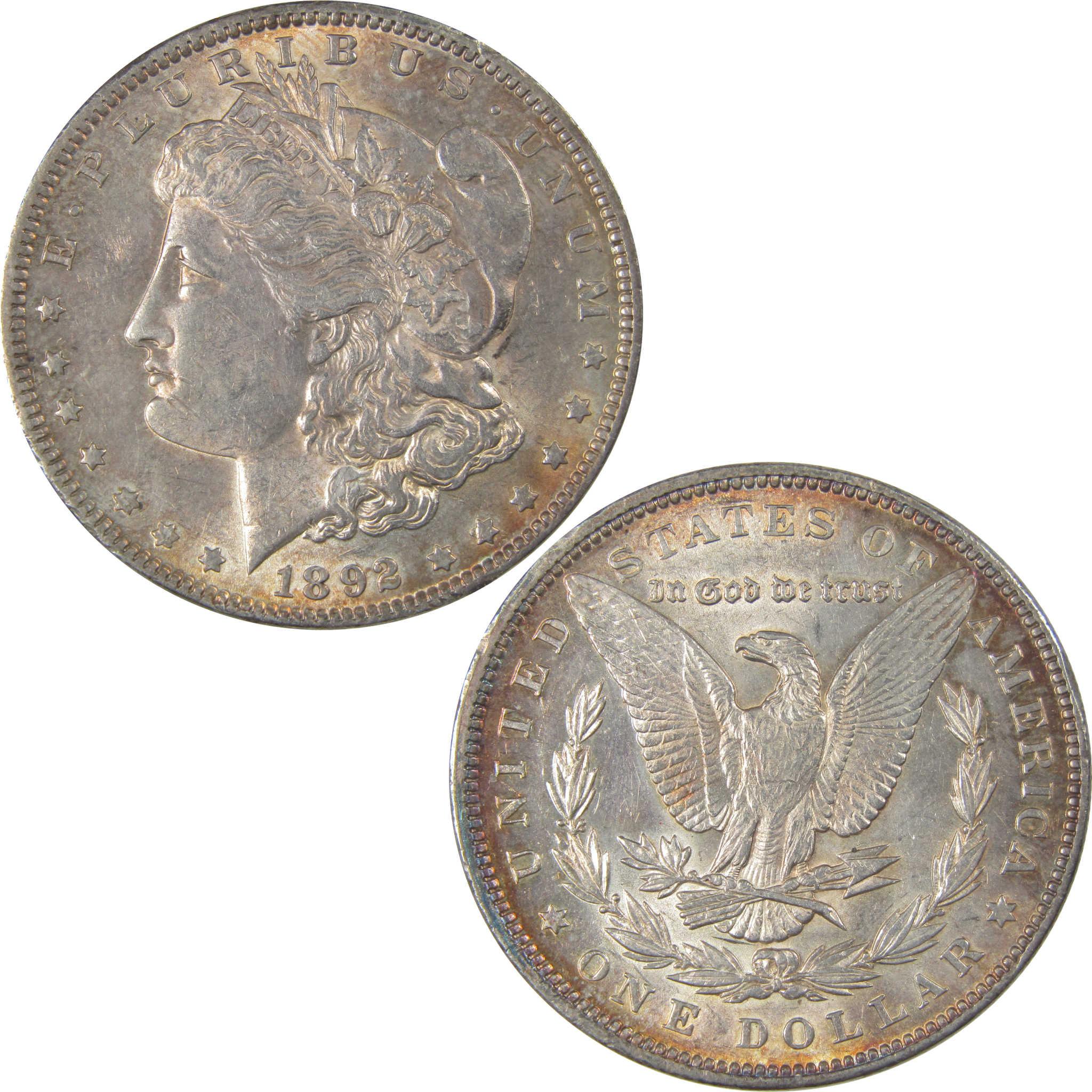 1892 Morgan Silver Dollar Borderline Uncirculated $1 Coin SKU:I23975 - Morgan coin - Morgan silver dollar - Morgan silver dollar for sale - Profile Coins & Collectibles