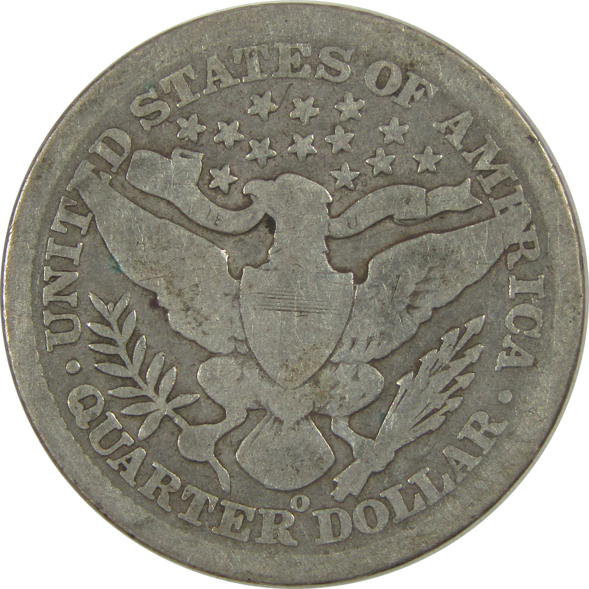 1897 O Barber Quarter G Good Silver 25c Coin SKU:I20956