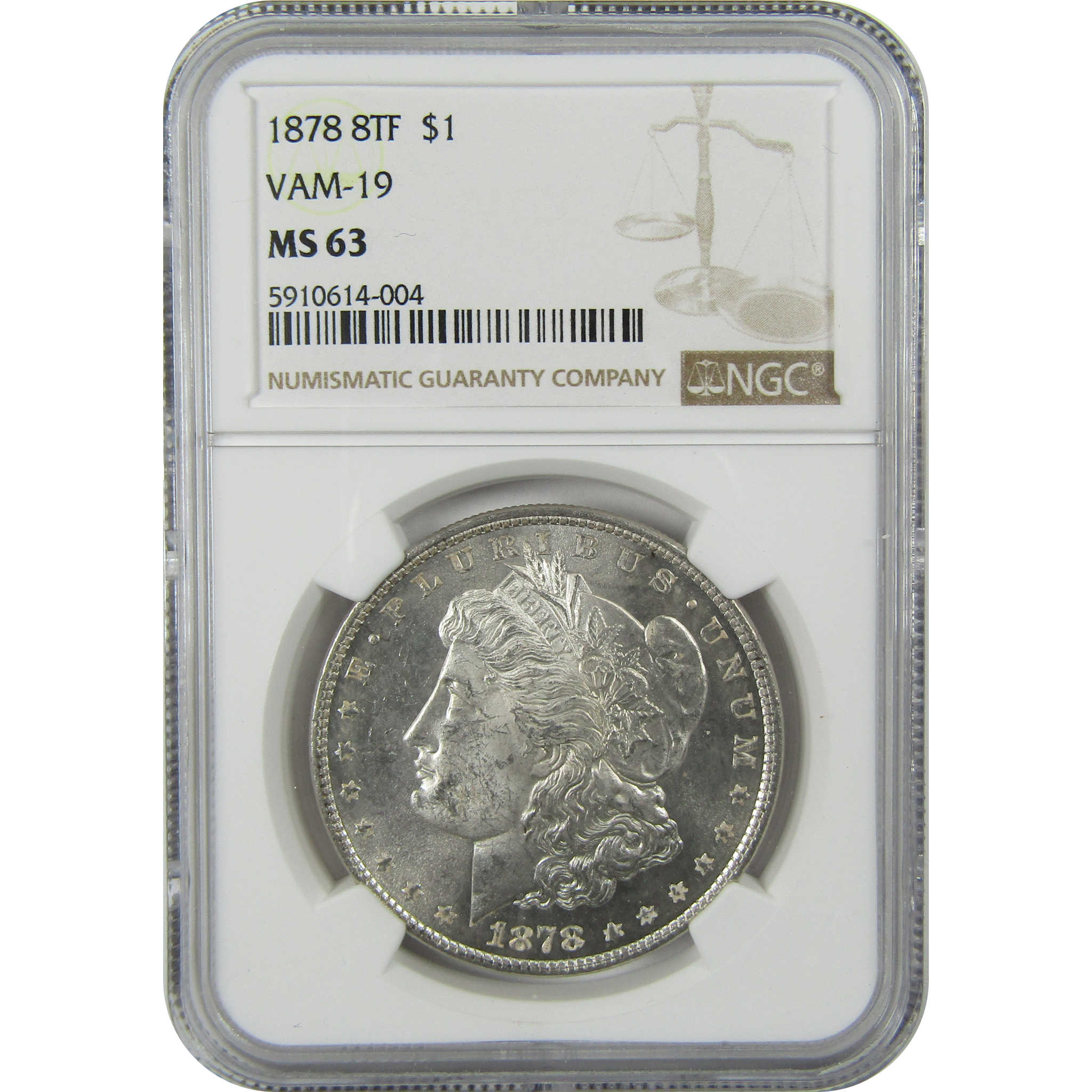 1878 8TF VAM-19 Morgan Silver Dollar MS 63 NGC Uncirculated SKU:I25085 - Morgan coin - Morgan silver dollar - Morgan silver dollar for sale - Profile Coins & Collectibles