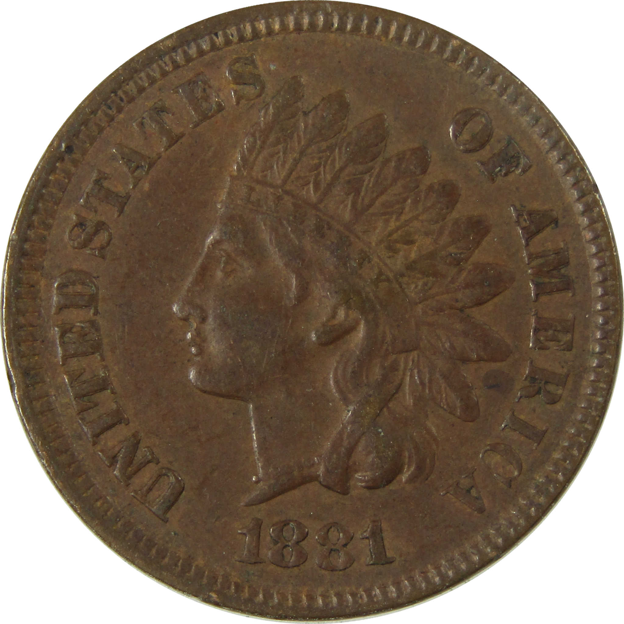 1881 Indian Head Cent XF EF Extremely Fine Penny 1c Coin SKU:I27013