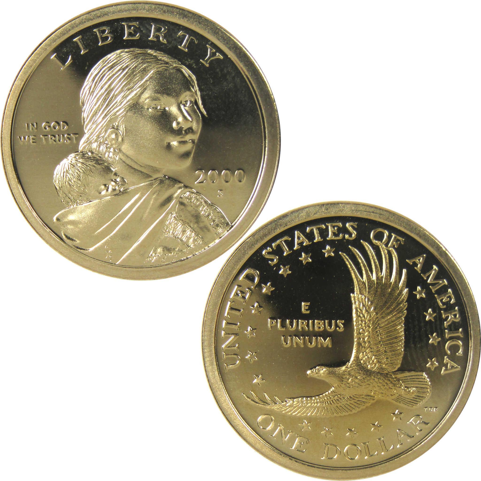 2000 S Sacagawea Native American Dollar Proof $1 Coin Collectible