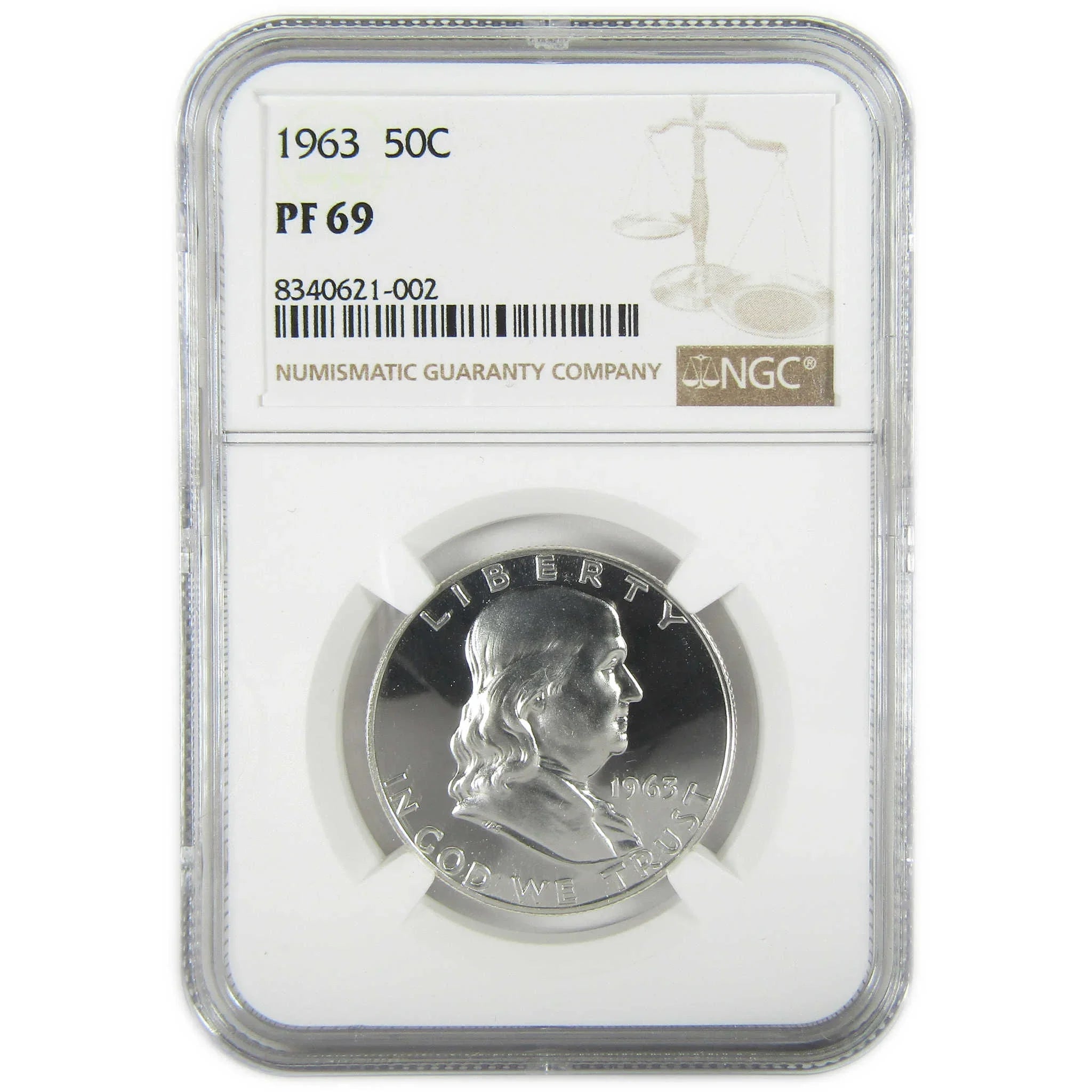 1963 Franklin Silver Half Dollar PF 69 NGC Proof 50c Coin SKU:I27422