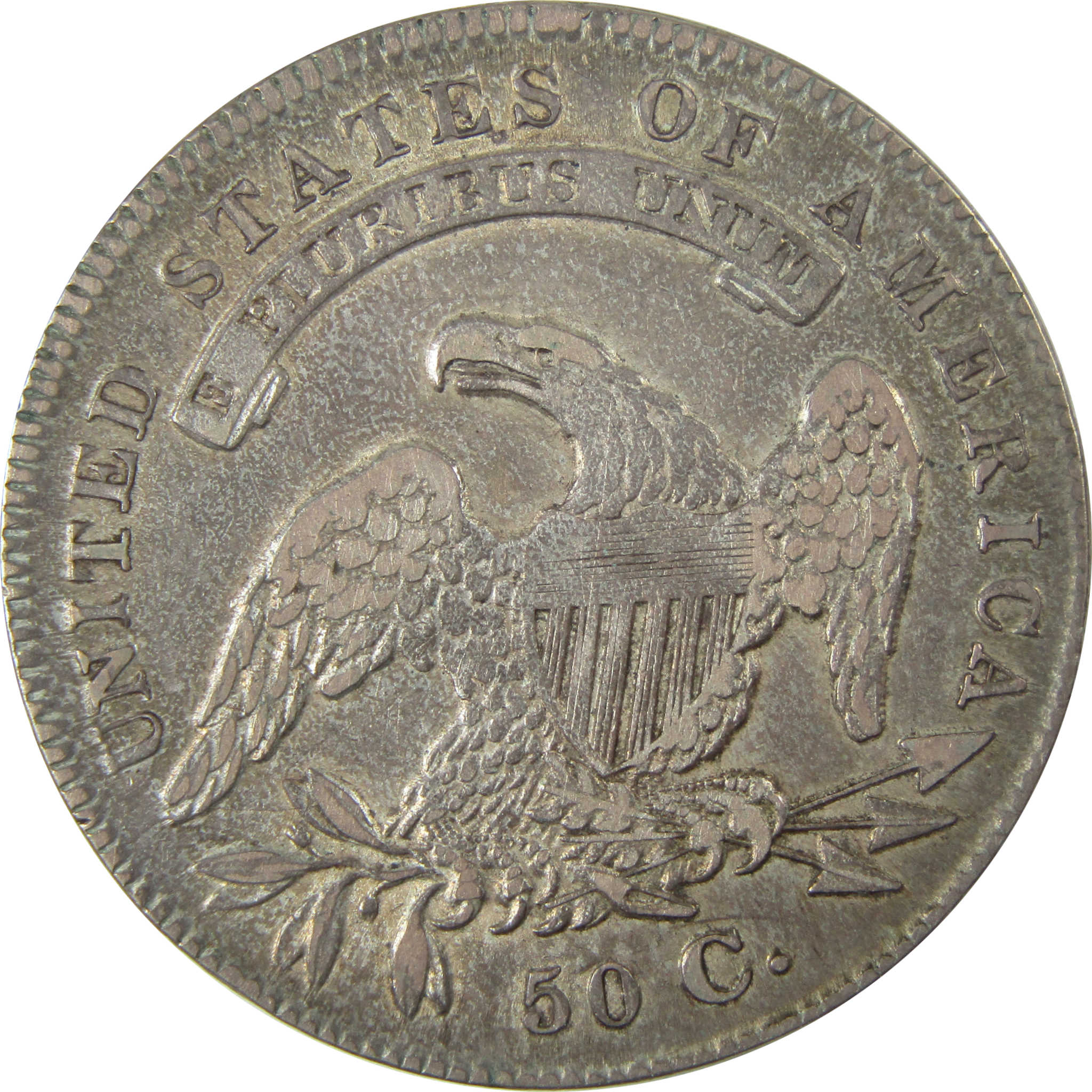 1836 Lettered Edge Capped Bust Silver Half Dollar XF EF SKU:I26416