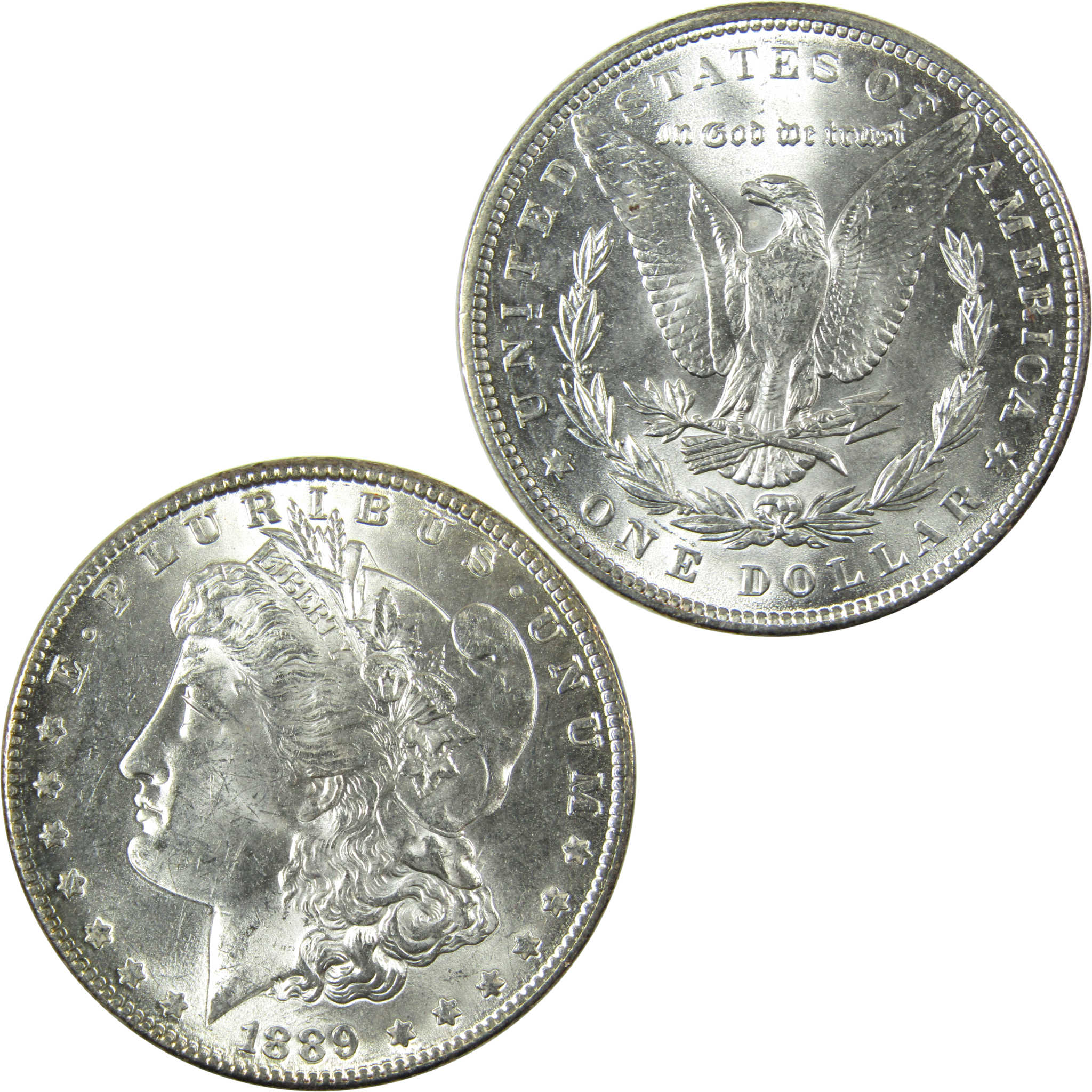 1889 Morgan Silver Dollar Uncirculated Mint State $1 Coin SKU:I27080