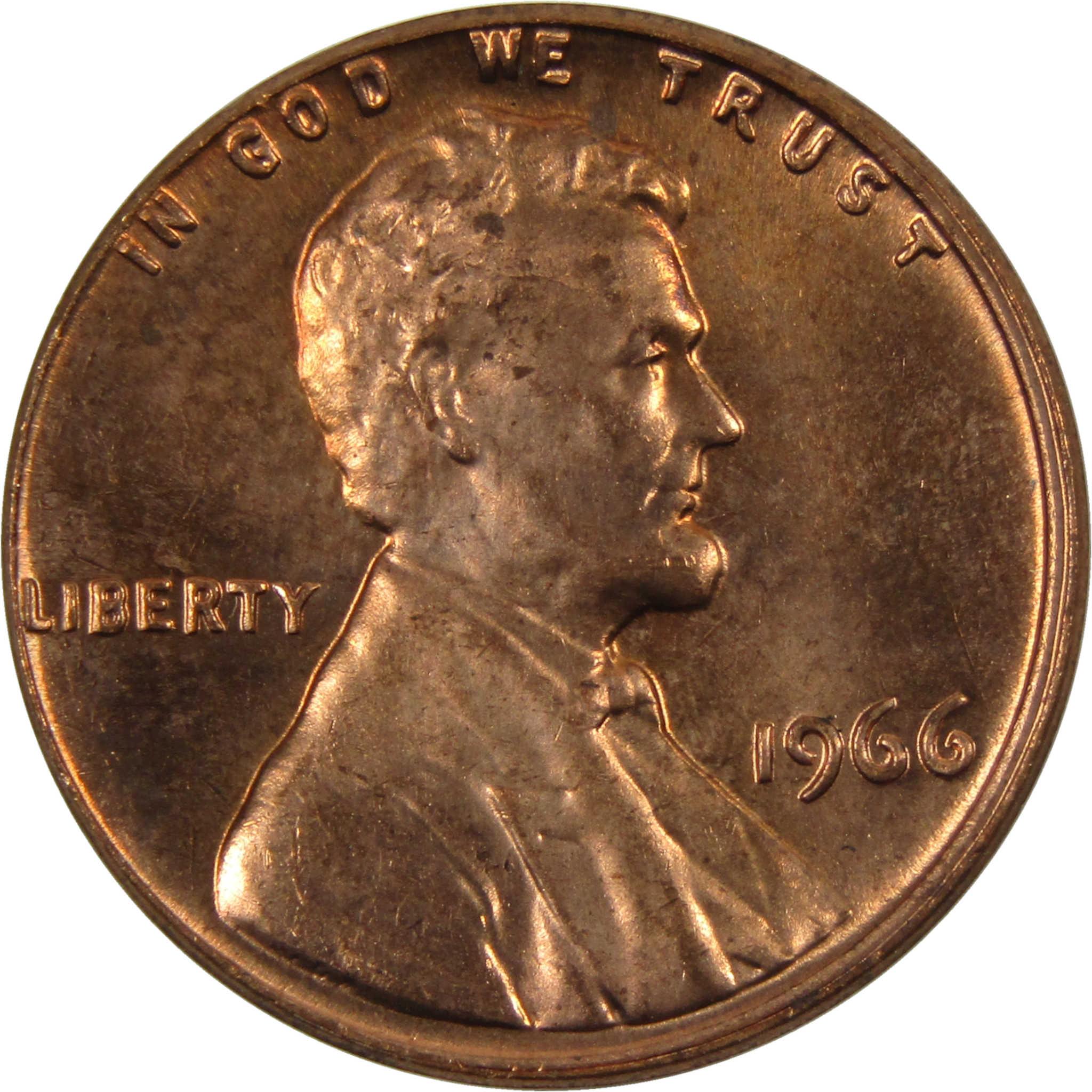 1966 Lincoln Memorial Cent BU Uncirculated Penny 1c Coin