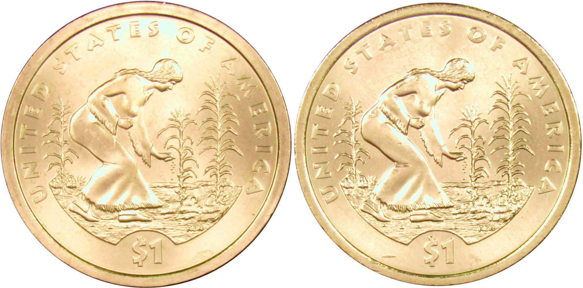 2009 P&D Native American Dollar 2 Coin Set Uncirculated Mint State