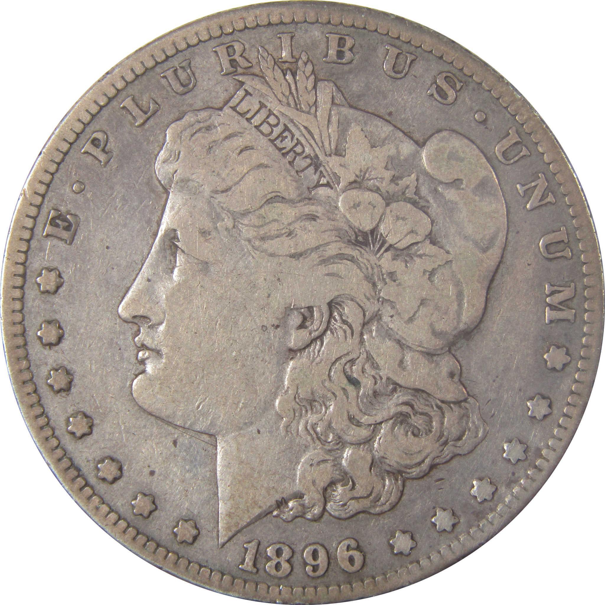1896 S Morgan Dollar F Fine Silver $1 Coin SKU:I17395 - Morgan coin - Morgan silver dollar - Morgan silver dollar for sale - Profile Coins & Collectibles