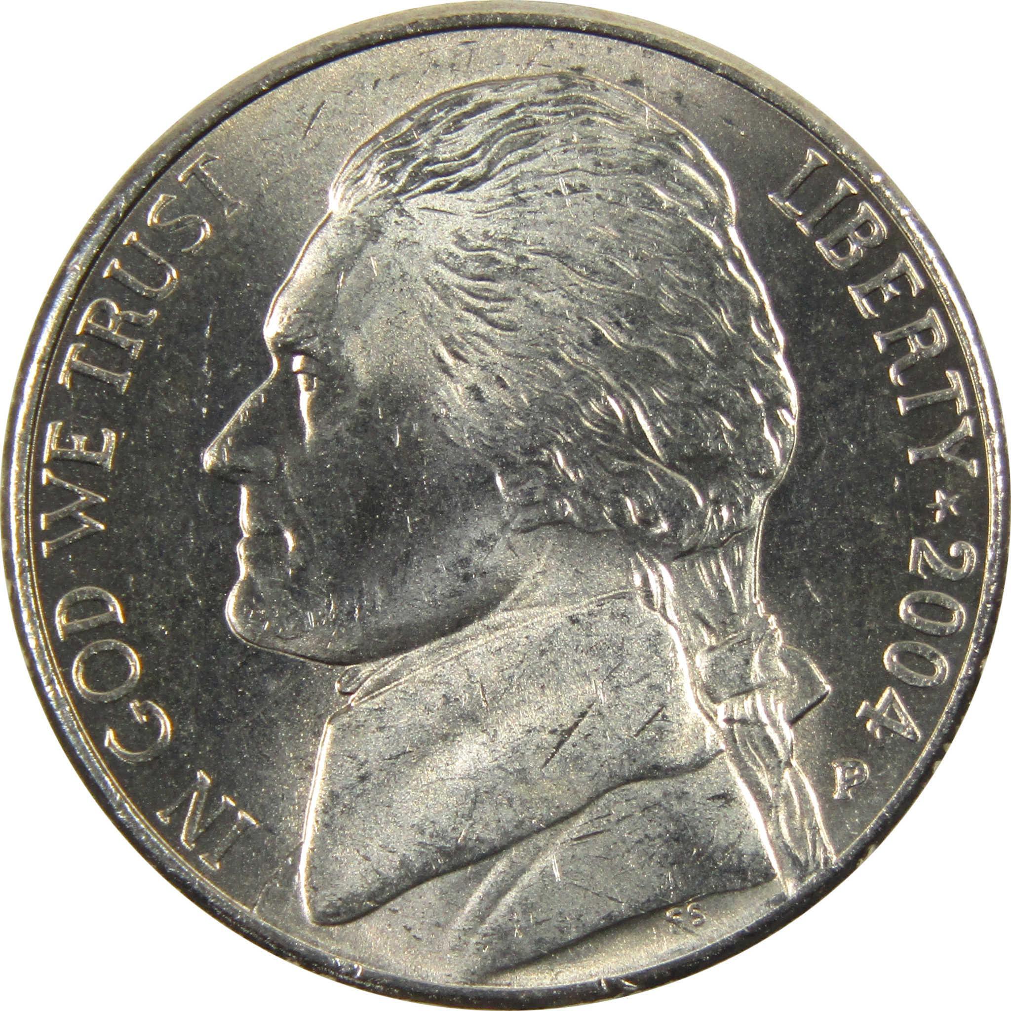 2004 P Peace Medal Jefferson Nickel BU Uncirculated 5c Coin